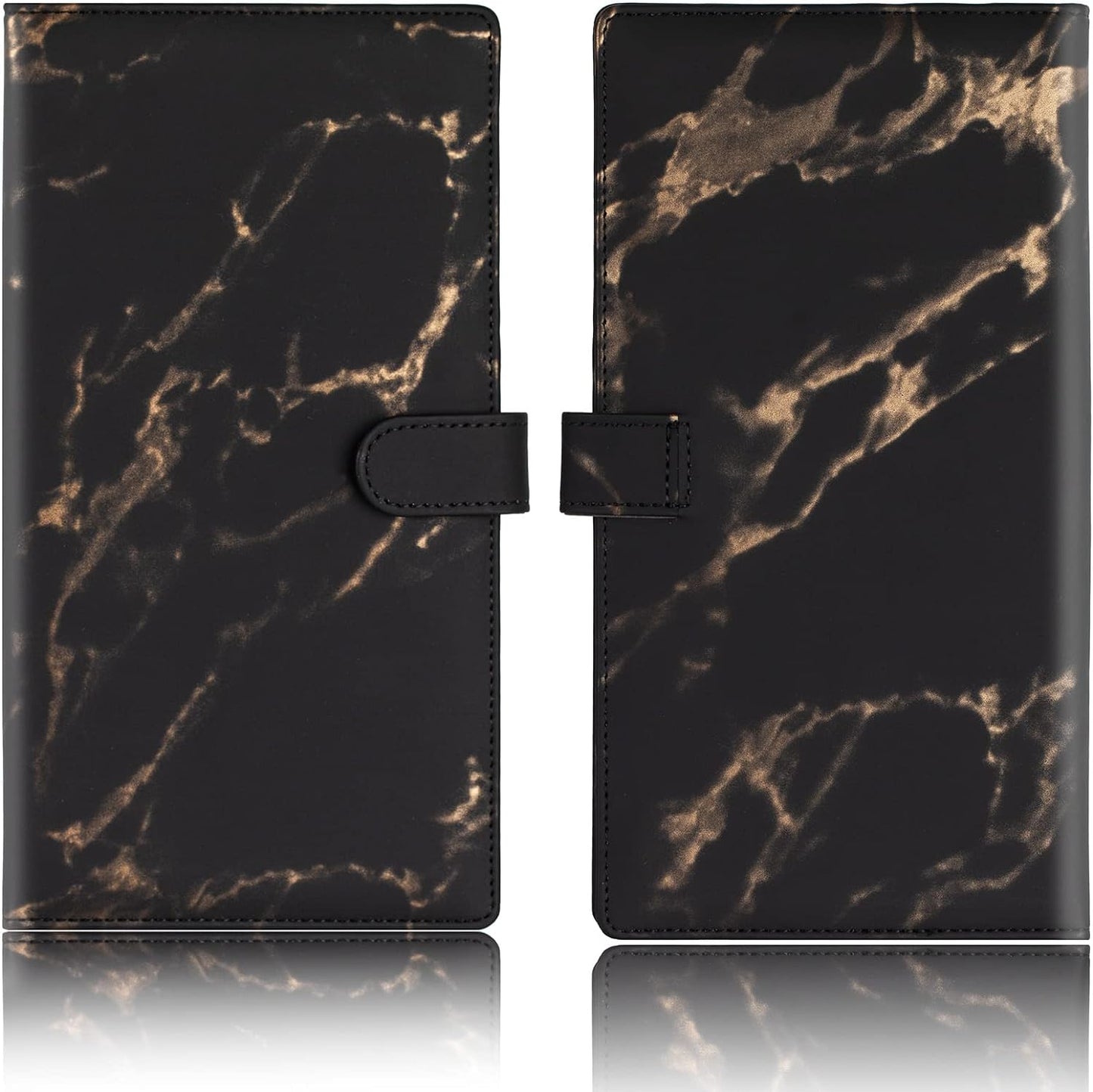 TOURSUIT Car Registration and Insurance Card Holder, Vehicle License Document Glove Box Compartment Organizer, Interior Car Accessories for Women Men (Marble Black)