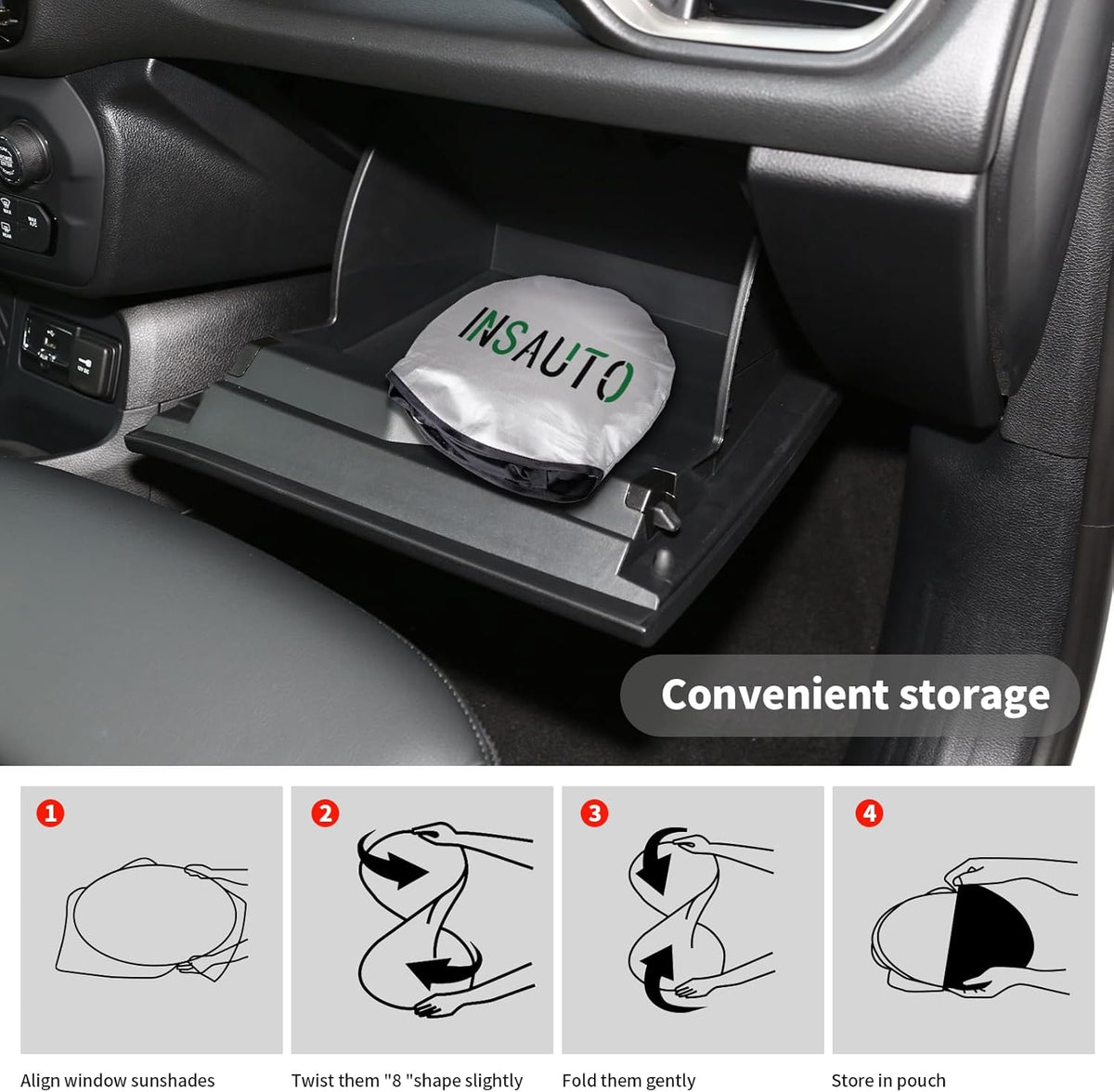 Windshield Sun Shade for Jeep Grand Cherokee SUV 2011-2026 Front Sunshade Car Sun Visor Cover Protector 210T Fold Shade Blocks UV Rays Car Accessories MP Keep Your Cars Interior Cool