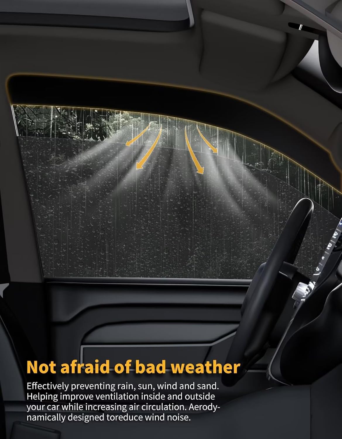 in-Channel Window Rain Guards Fit for Truck Toyota Tundra 2022 2023 2024 2025 CrewMax Extra Durable Window Visors Window Deflectors Vent Visors Vent Shades Car Accessories-4 pcs 2-Q13