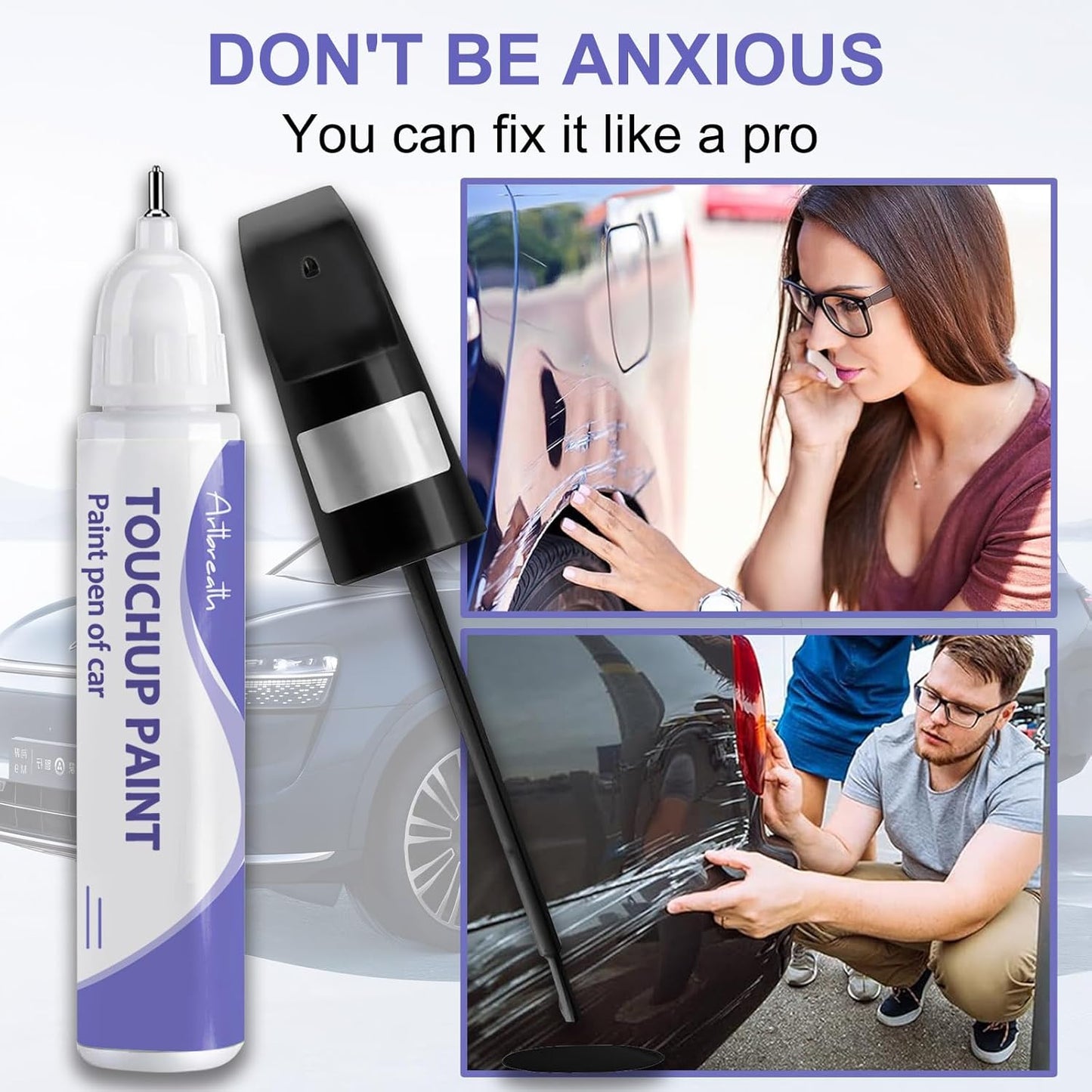 Touch Up Paint for Mercedes Benz Iridium Silver(775/9775)-Exact Match–Chips and Nicks TouchUp Paint Pen Scratch Repair Car Accessories Car Paint Pen for Erase Car Scratches