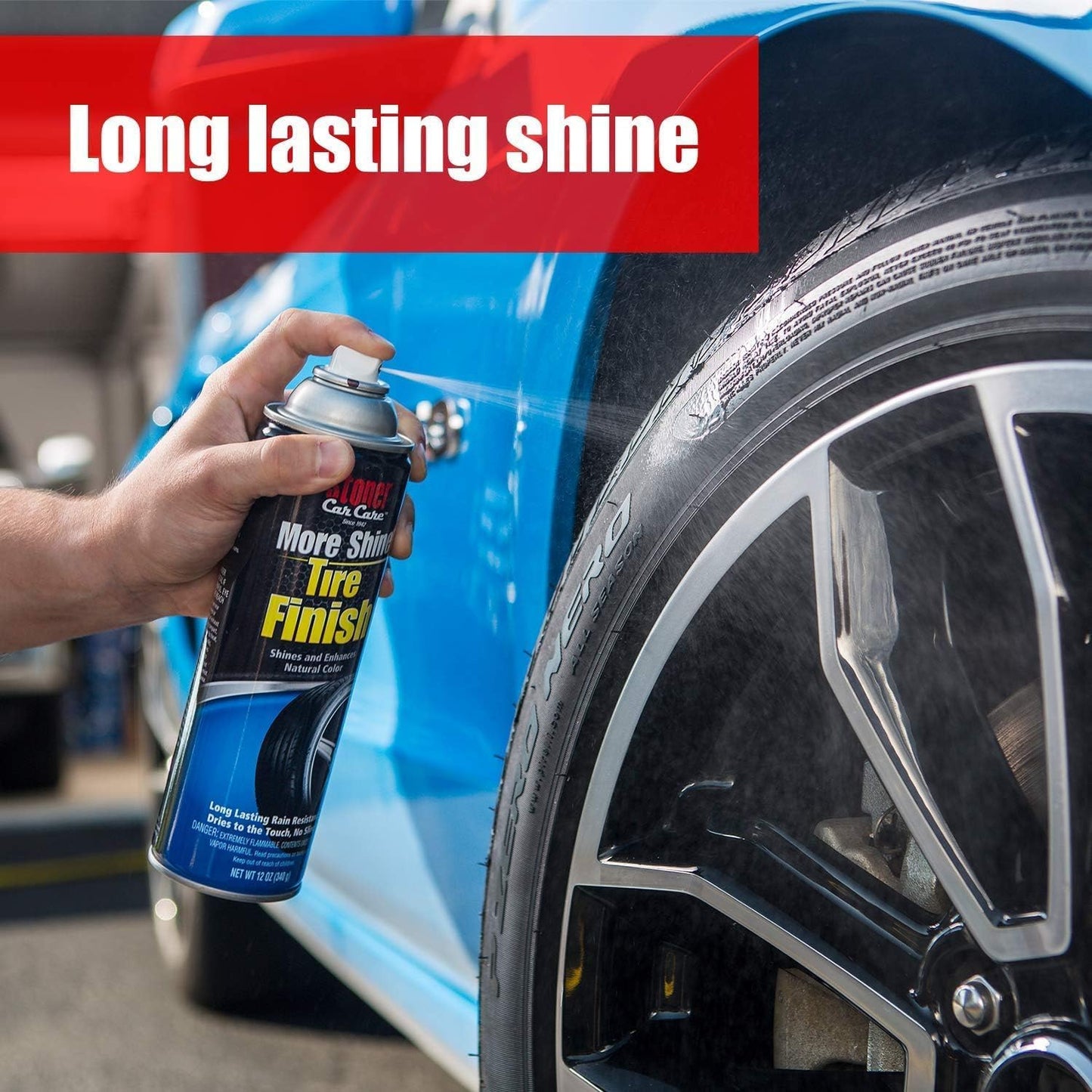 Stoner Car Care 91044-12PK Original More Shine Tire Finish for Tire and Wheel Care Creates a Long-Lasting, Rain-Resistant Tire Shine, Makes Faded Tires Look New, Non-Greasy Formula, 12 Oz, Pack of 12