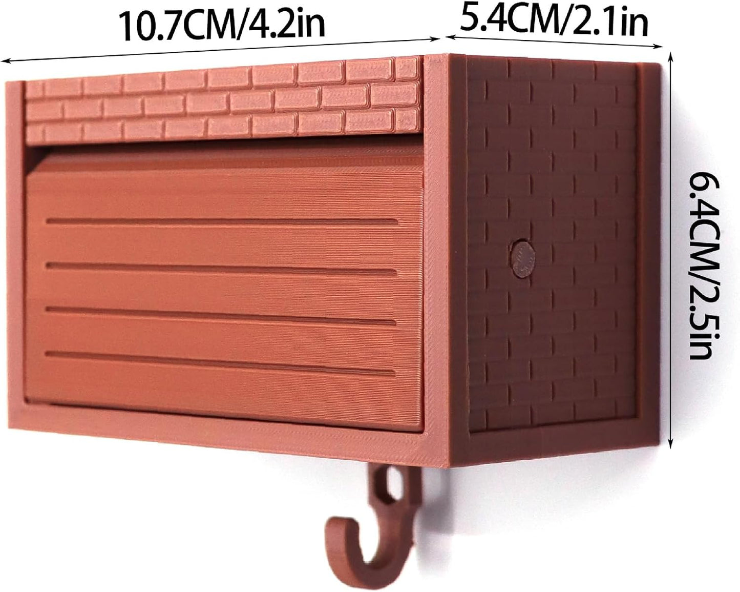 Wall-Mounted Car Display Key Holder, Decorative Garage Model Design, Multiple Colors（No Car） (Brick-Gray（No Car）)