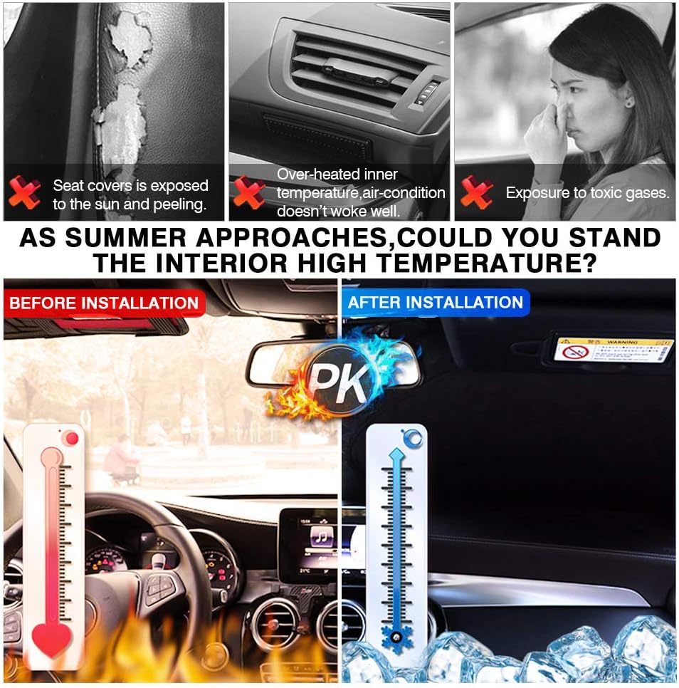 KUST Windshield Sun Shade for Mercedes-Benz EQS Accessories 2022-2024 2025 Sunshade Window Sun Visor Protector Foldable Blocks UV Rays Keep Your Car Cooler