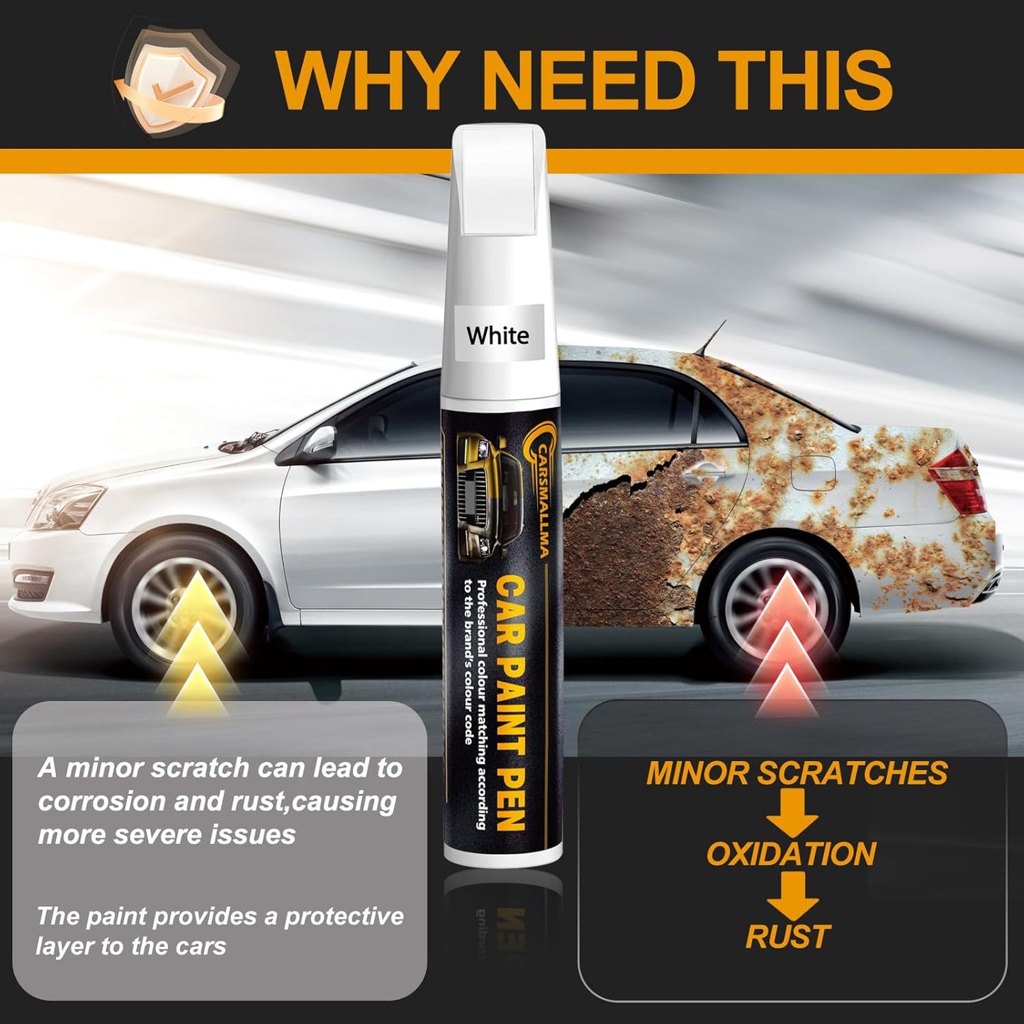 LD7X/2R Platinum Gray Metallic Car Touch Up Paint for Volkswagen, Color Accurate Car Paint Scratch Repair Pen Kit Quick & Easy Fix Vehicle Chips and Automotive Nicks Scuff