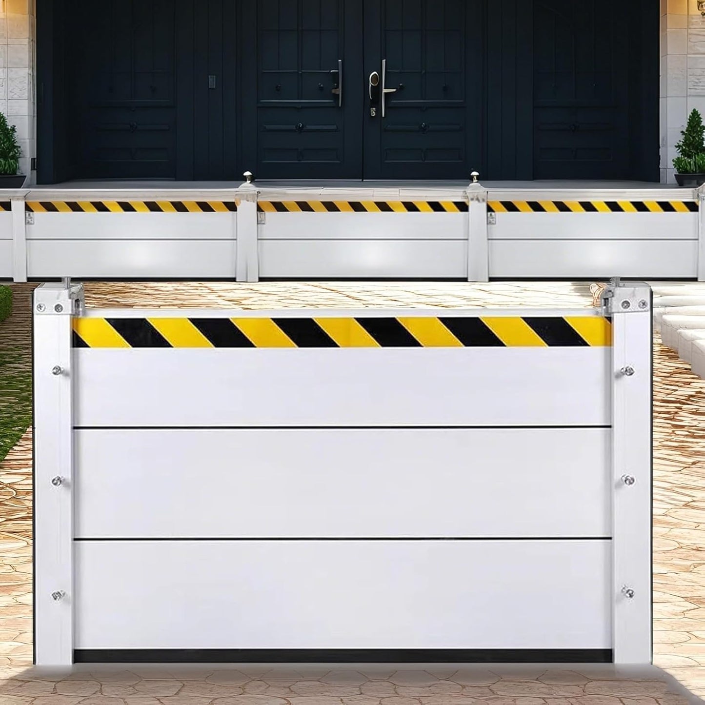 Flood Barriers for Home Exterior,Aluminum Alloy Outdoor Garage Doors Water Barriers for Flooding(H31.5Inch,L7.5FT)