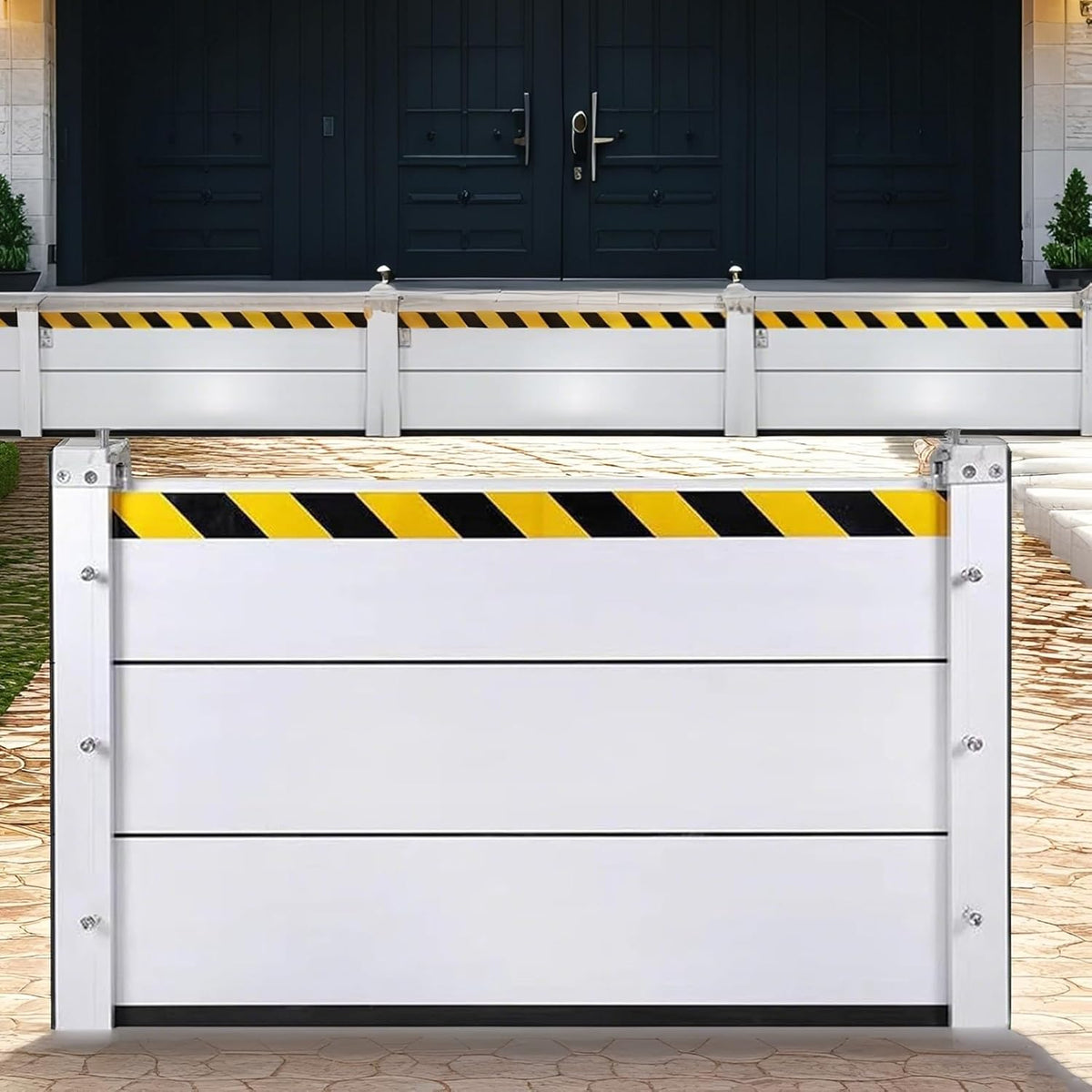 Flood Barriers for Home Exterior,Aluminum Alloy Outdoor Garage Doors Water Barriers for Flooding(H55Inch,L12.5FT)