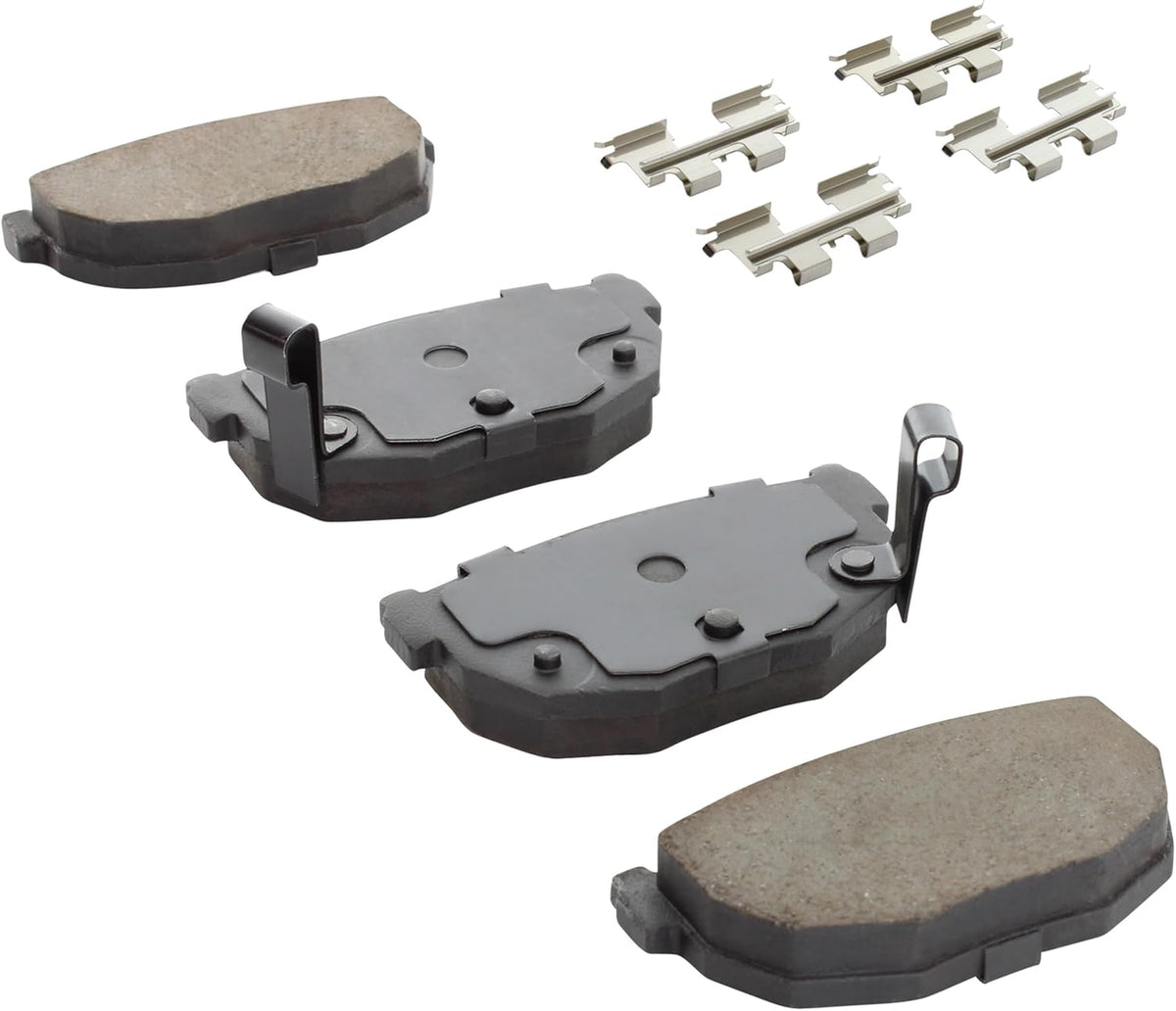 Premium Semi-Metallic Rear Brake Pads (1001-0272M) Replacement for Nissan 200SX 1988-1984, 240SX 1998-1989, 300ZX 1986-1984, Maxima 1983-1982