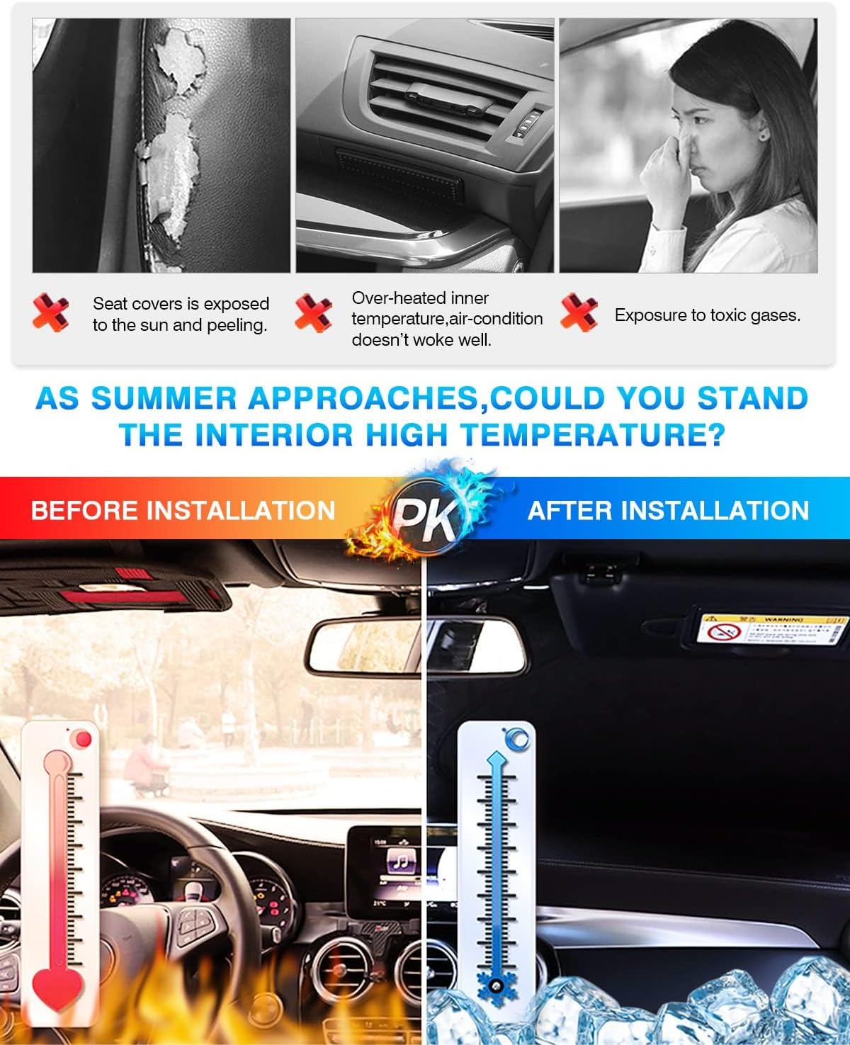 KUST Windshield Sun Shade for Toyota Crown 2023 2024 2025 Accessories Window Sunshade Sun Visor Protector Foldable Blocks UV Rays Keep Your Car Cooler