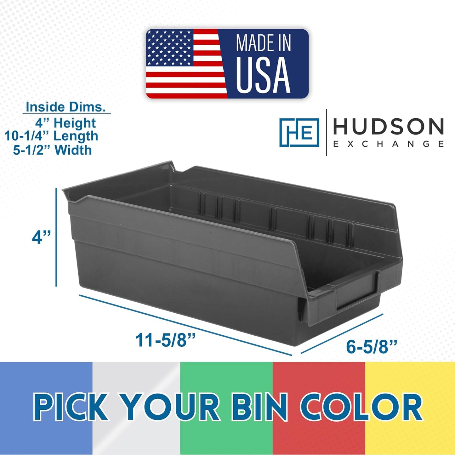 Hudson Exchange 36x14x74, 12-Tier (60 Bins Included), Industrial Wire Shelving Unit with Storage Shelf Bins, Chrome Rack (Red)