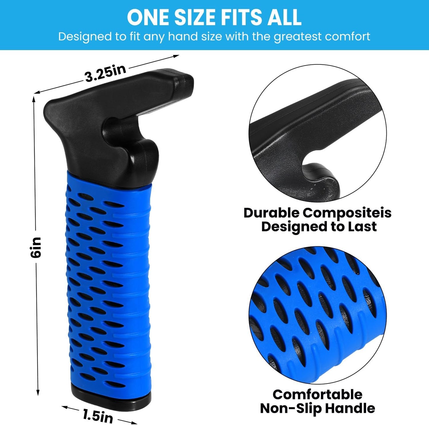 Car Door Handle for Elderly, Car Handle Assist Support, Portable Elderly Assistance Mobility Aids for Getting Out of Car, Auto Grab Cane Nylon Strap for Seniors and Handicapped, Blue