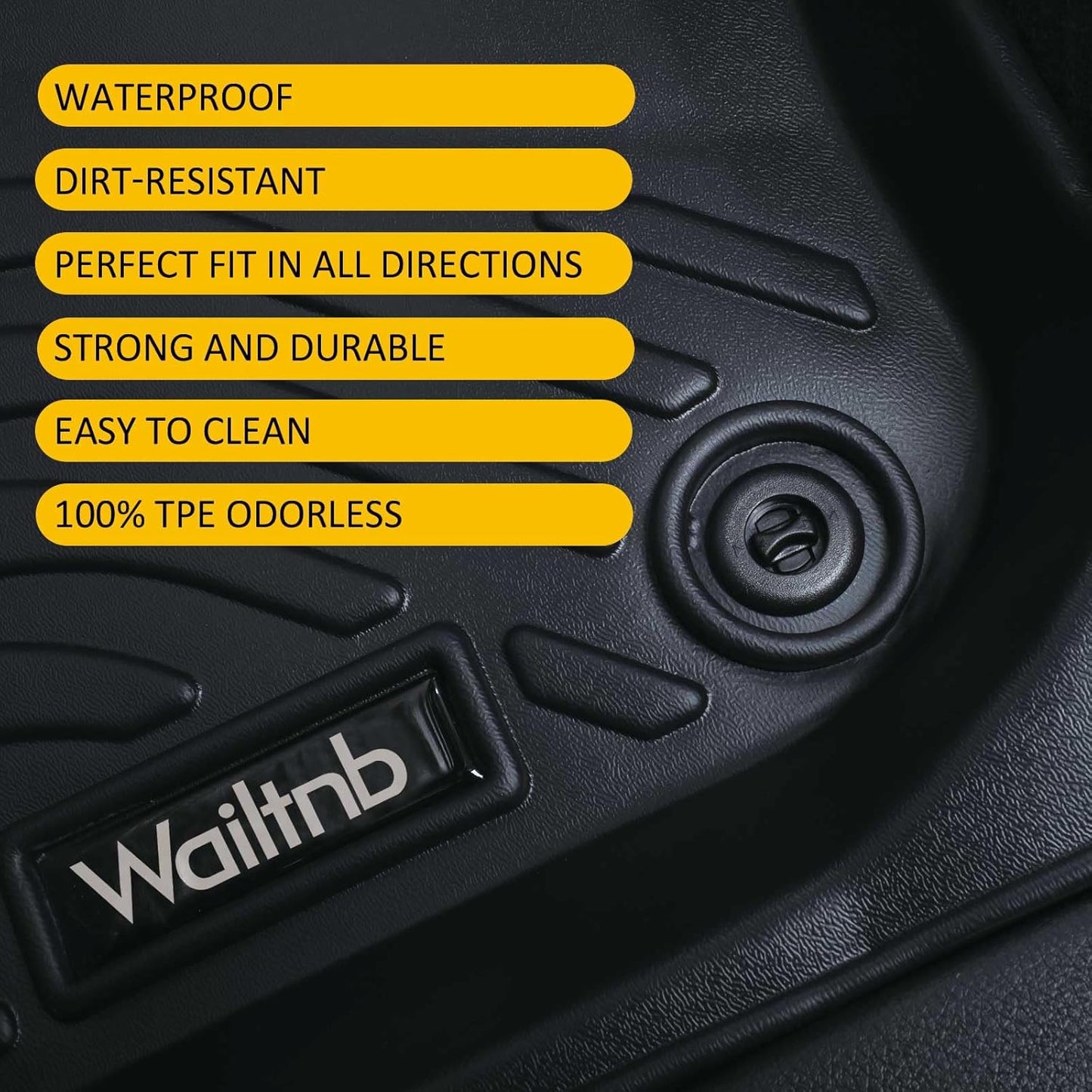 Floor Mats Custom for Ford Fusion 2021-2017 All Weather Floor Liners Fits Fusion 17-21 Accessories for Ford Fusion 2021 Car Mats for Fusion