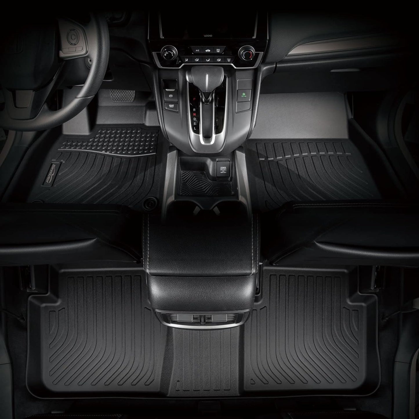 Binmotor-All Weather Floor Mats for Kia Sorento 2020 2019 2018 2017 2016, 1st & 2nd & 3rd Row Full Set, Heavy Duty Car Floor Liners-Black for Sorento Accessories