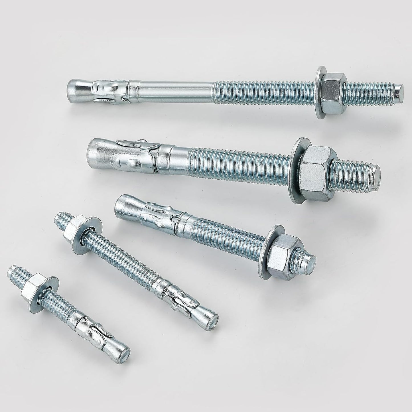 5/16x3" 100Pcs Inch Standard Fasteners for Heavy-Duty Zinc Wedge Anchors for Cement and Concrete