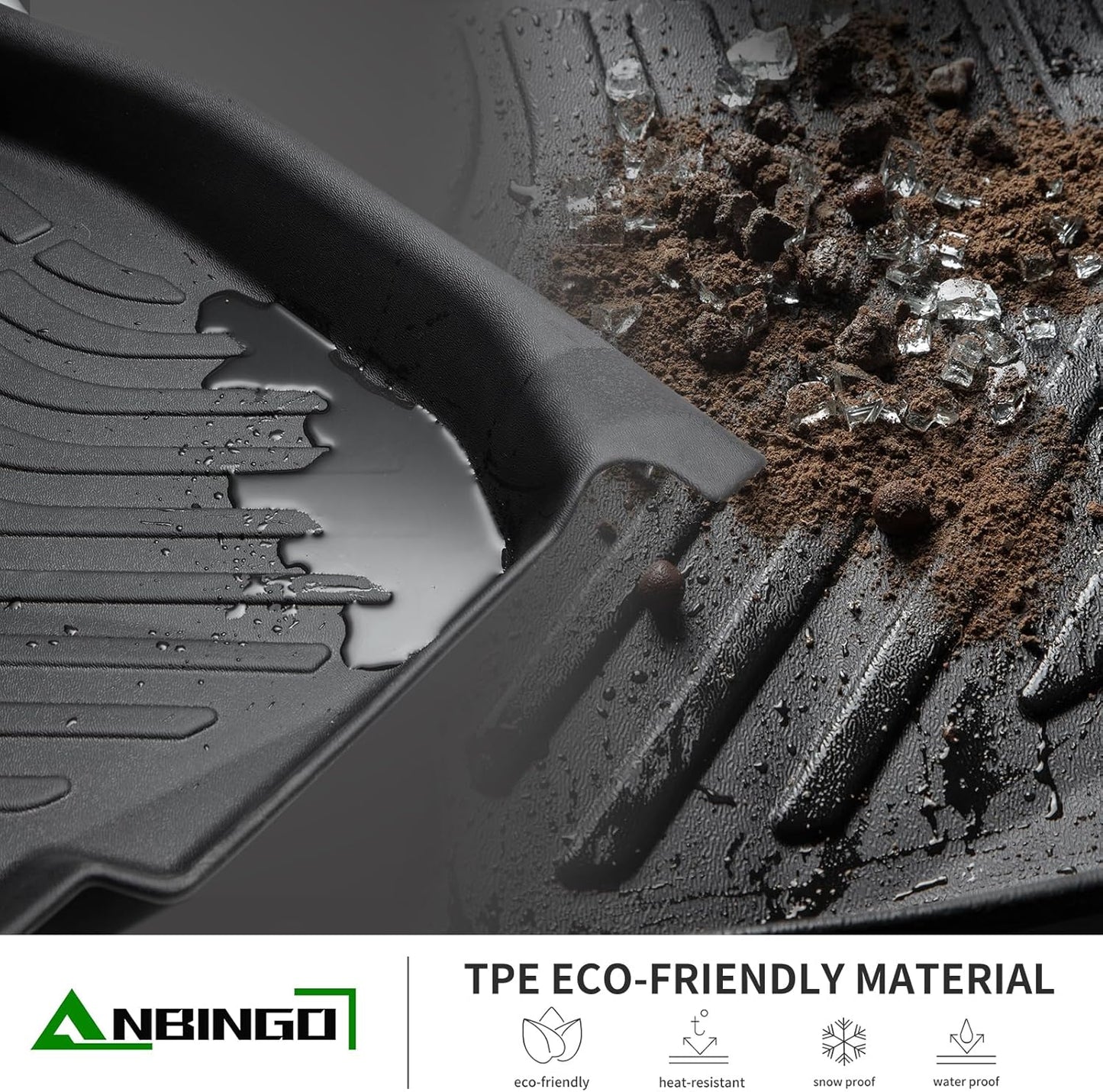 ANBINGO®Floor Mats for Mazda CX-30 2020-2025 All Weather Mats for Mazda CX30 TPE Car Mat CX30 Rubber Trunk Carpet for CX30 Automotive Accessories