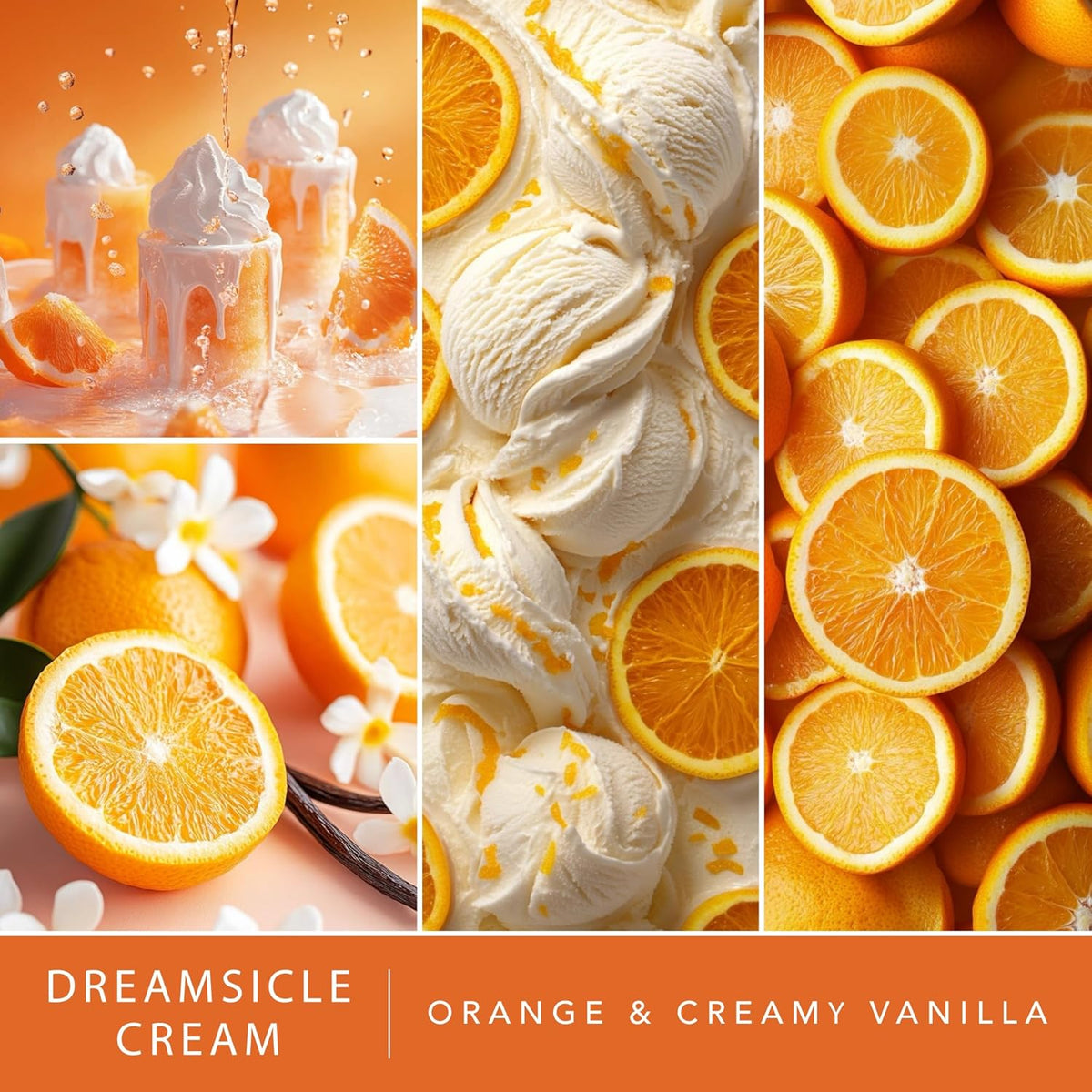 Scentsationals Wax Melts, Wax Cubes Strong Scent - Dreamsicle Cream - Long Lasting Scented Wax Melts for Warmer, 10oz (24-Cubes)