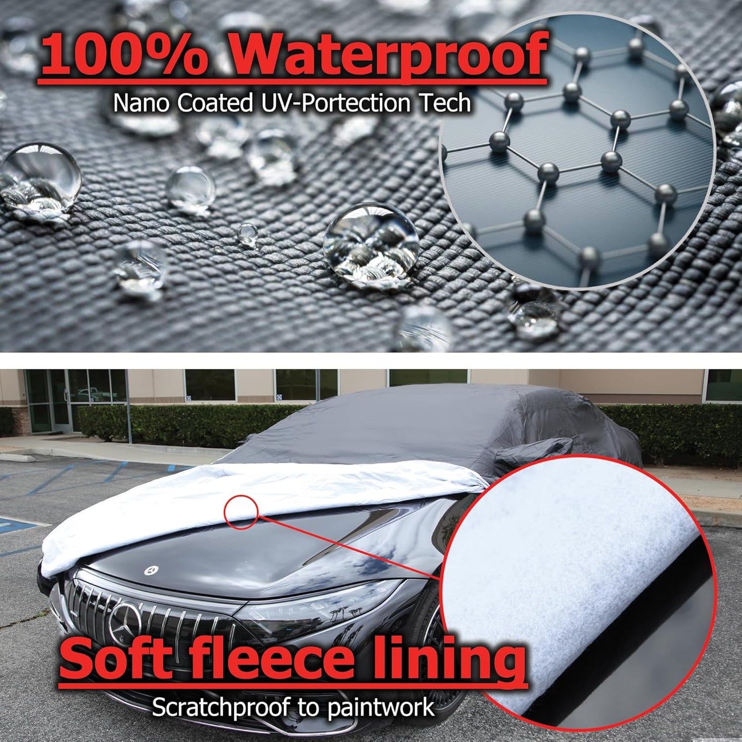 All Weather Waterproof car Cover Good for rain Snow uv Protection dust Escalade ESV Suburban Expedition Yukon XL Excursion Grand Wagoneer Navigator