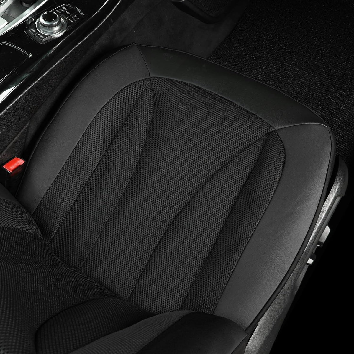 GIANT PANDA Front Seat Cover for Nissan, 3D Air Mesh Car Seat Covers Custom Fit Nissan Rogue Altima Sentra Versa Kicks Frontier Murano Pathfinder Maxima (Black 2-Pack)