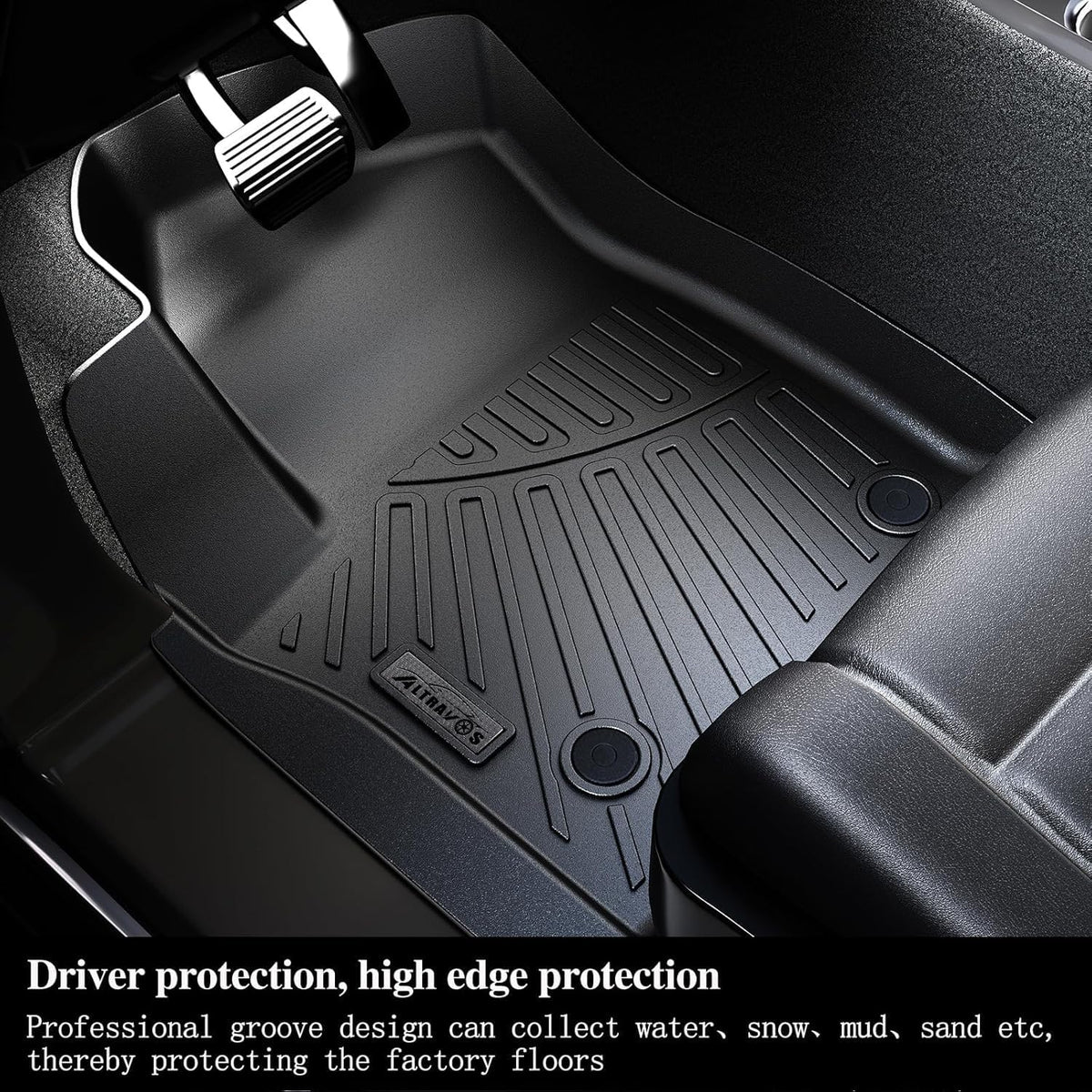 Floor Mat for 2025 Nissan Armada Only Suit for 7 Seats, TPE All Weather Protection Floor Liners & Cargo Liners Velcro Covering The Backrest (for 2025 Nissan Armada-7)