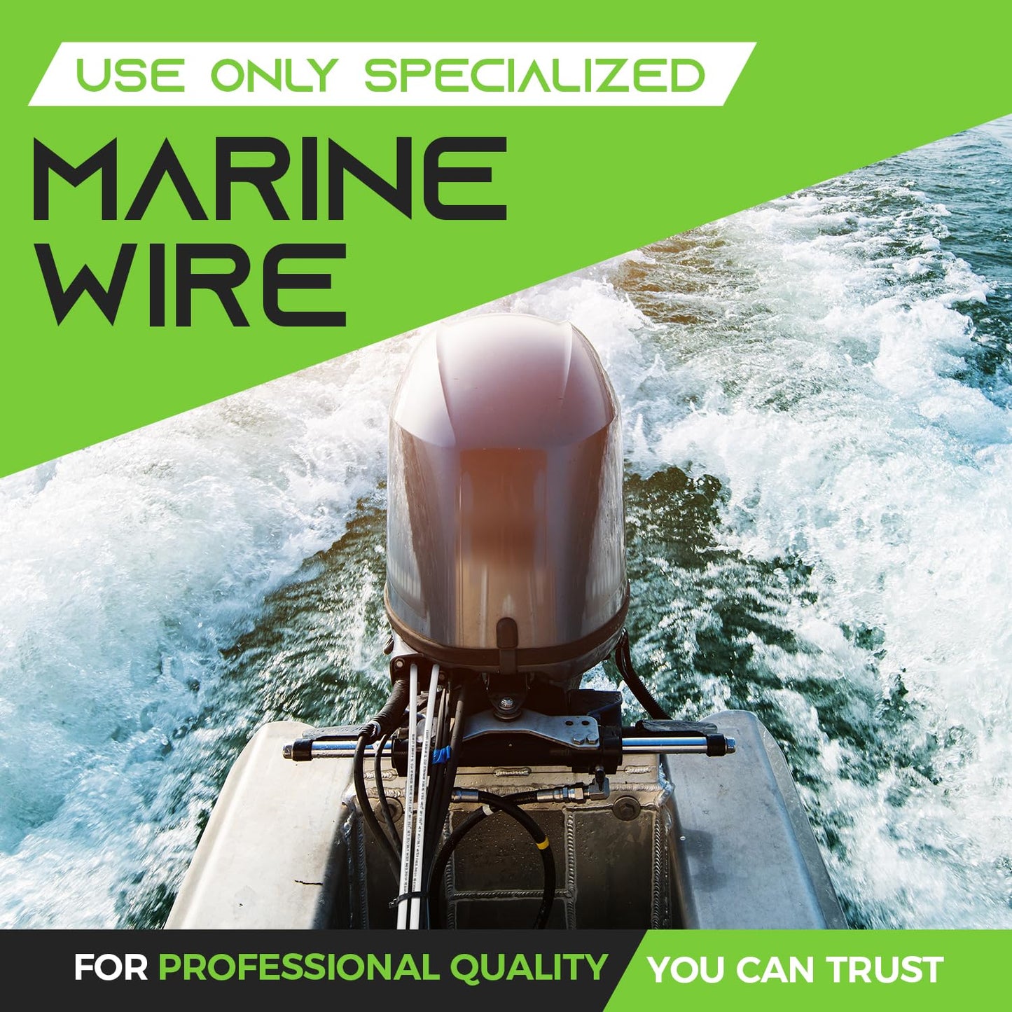 GEARit 8 Gauge Marine Electrical Primary Wire, 8 AWG (100ft) Marine Grade Tinned Copper Oxygen Free for Boat, Automotive, RV, Camper, Trailer