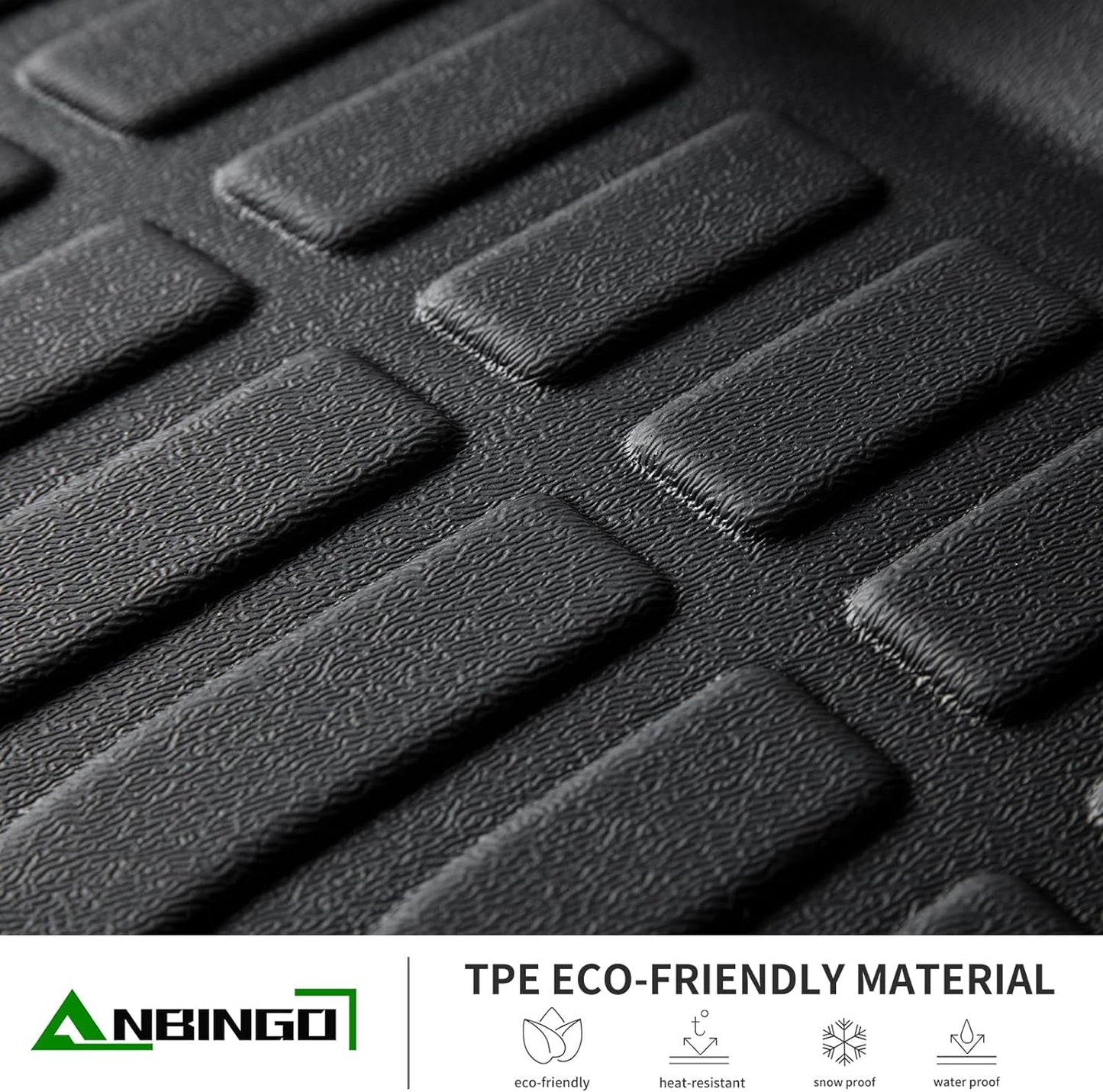 ANBINGO®Floor Mats Fit for Ford Maverick 2025 2024 2023 2022(Not for Hybrid) All Weather Mats for Ford Maverick TPE Car Mat Rugs for Maverick Rubber Trunk Carpet for Maverick Accessories