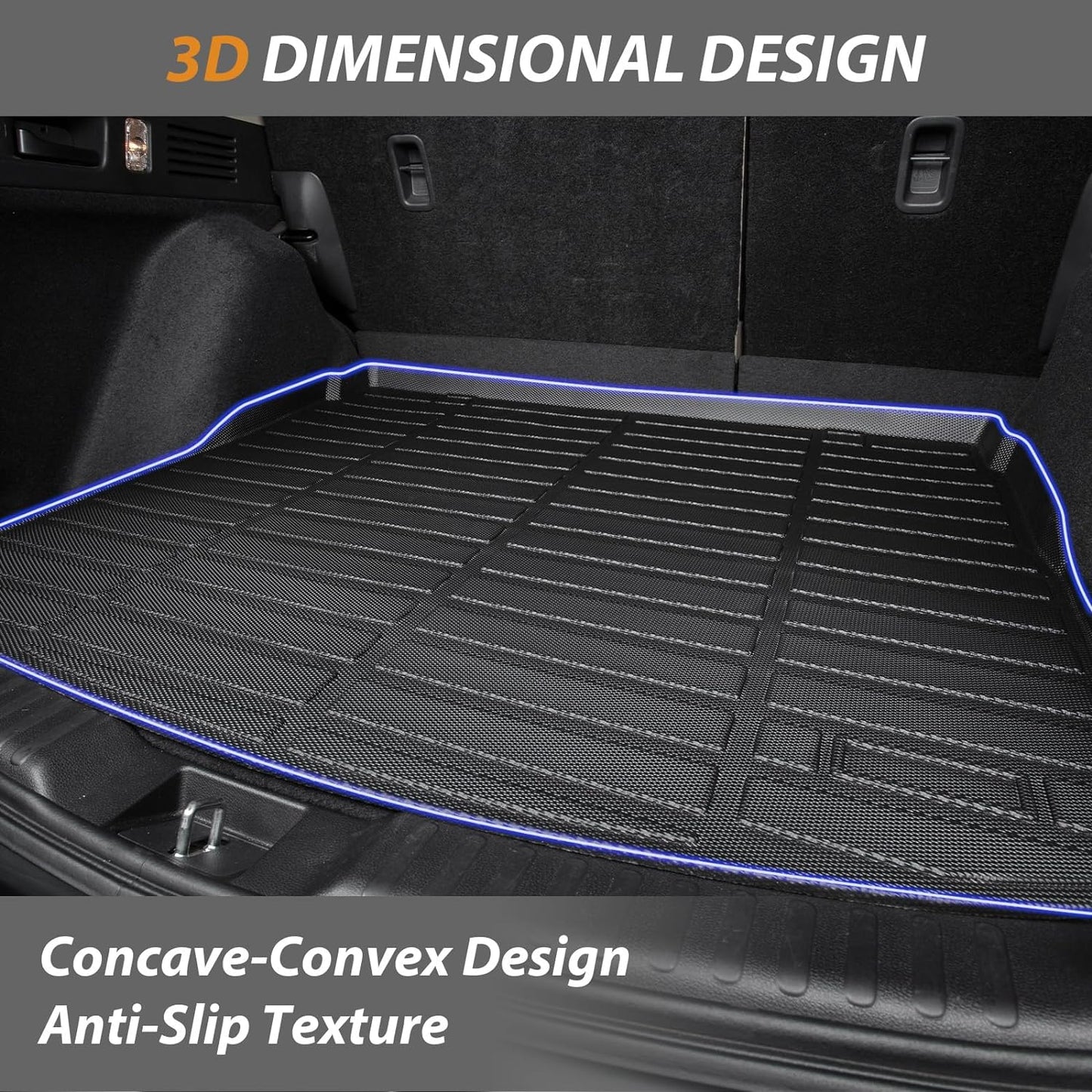 AIPOIL® Floor Mats & Cargo Liner Set for 2024-2025 Subaru Crosstrek/Impreza All Weather Protection TPE Anti-Slip Automotive Full Set Custom Car Mats Accessories - Black