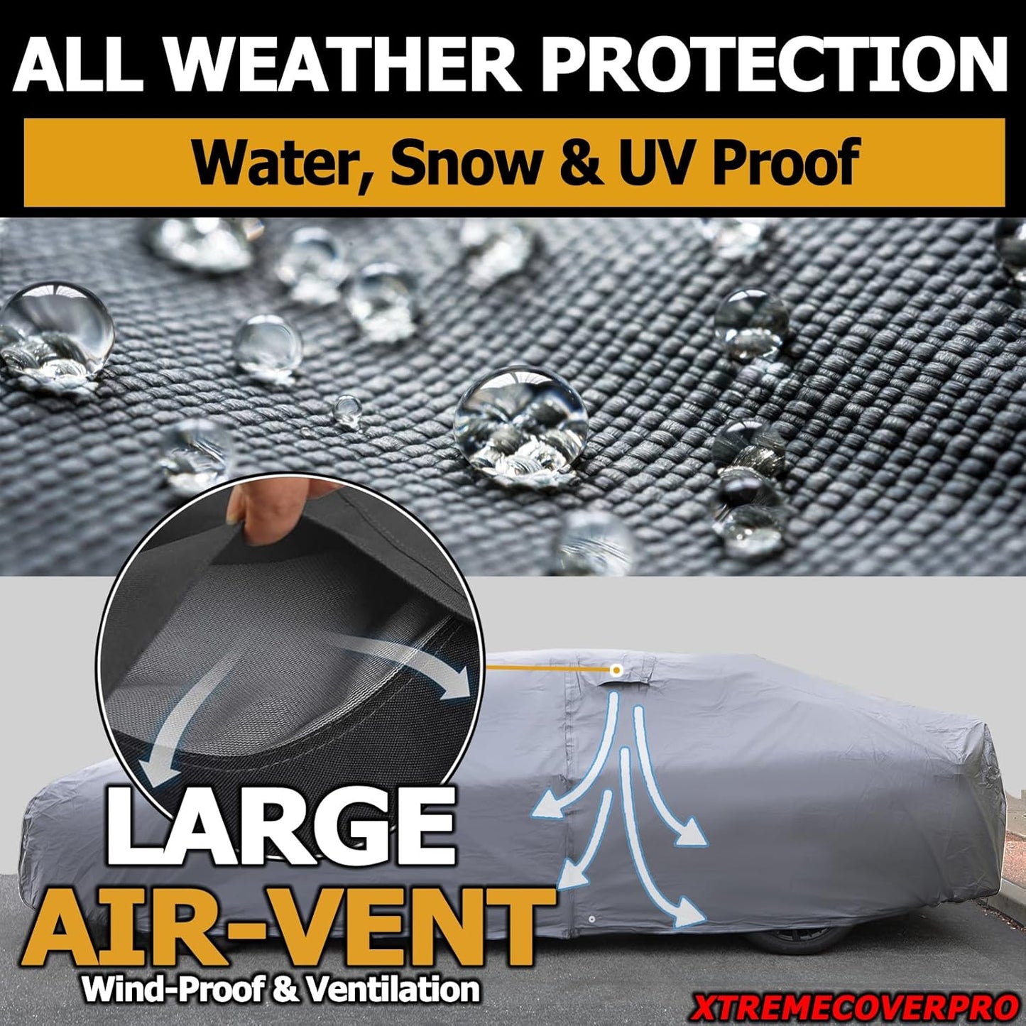 All Weather Waterproof car Cover Good for rain Snow uv Protection dust Sport Sedan GTO MAZDA6 Mustang Camaro M5 RC A5 M3 Q50 M8 Thunderbird Gray