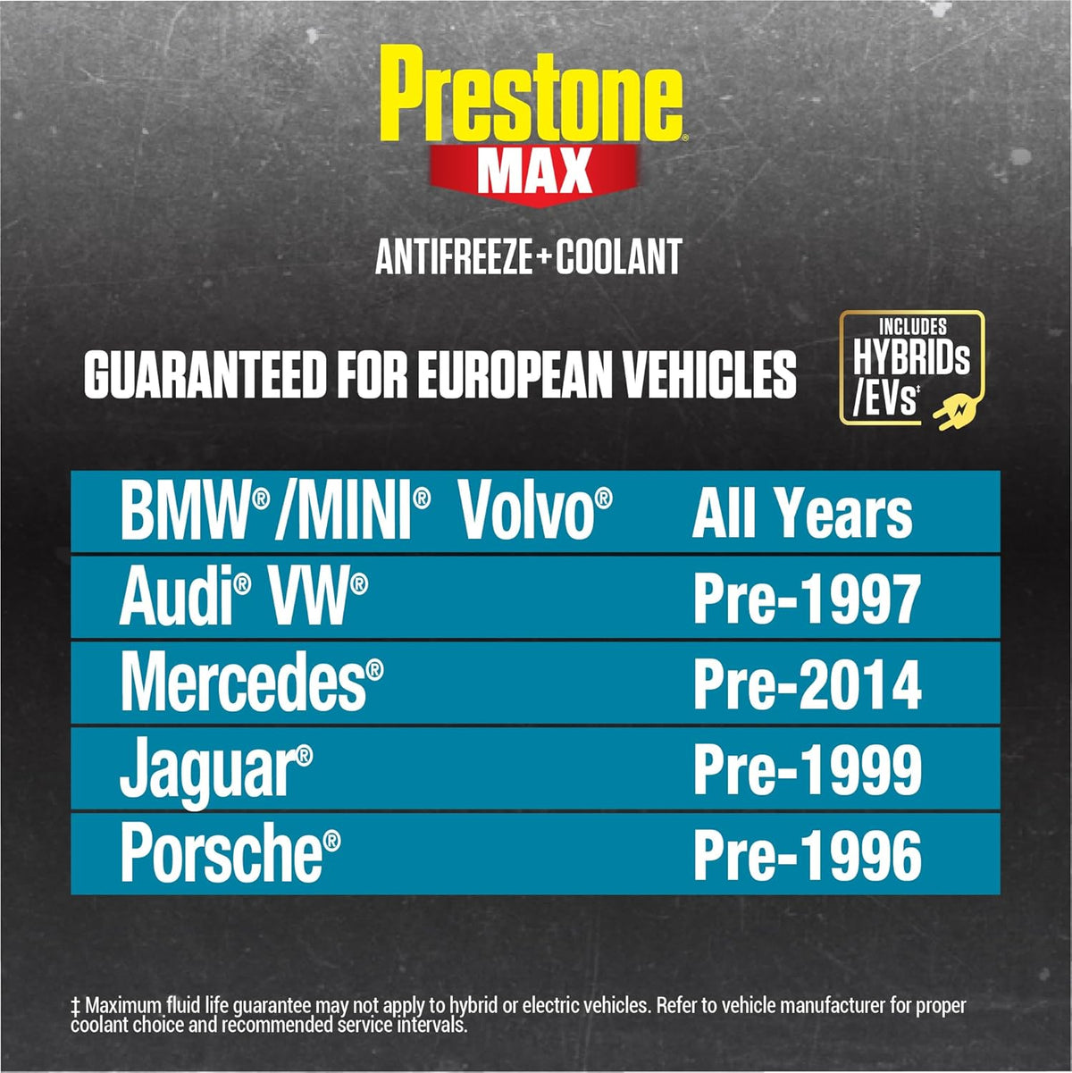 Prestone MAX Euro Blue 50/50 Antifreeze Automotive Coolant, Pack of One (Pack of 2)
