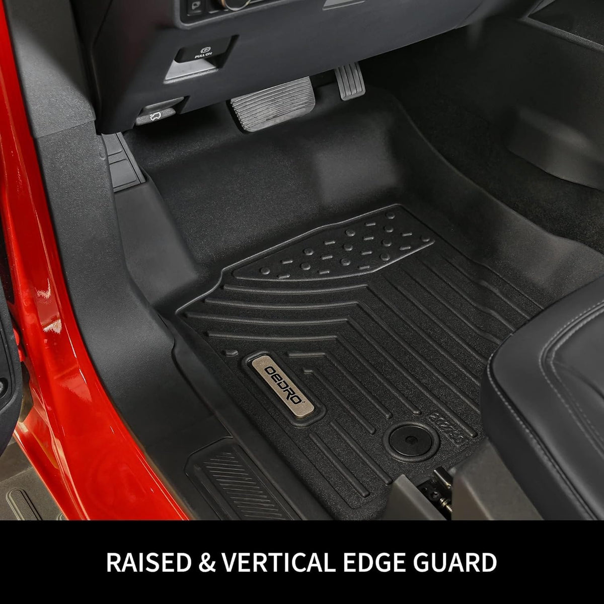 OEDRO Floor Mats Fit for Honda Accord Sedan 2017-2013, TPE All Weather Accord Floor Liners Includes 1st and 2nd Row Liners Set, Black