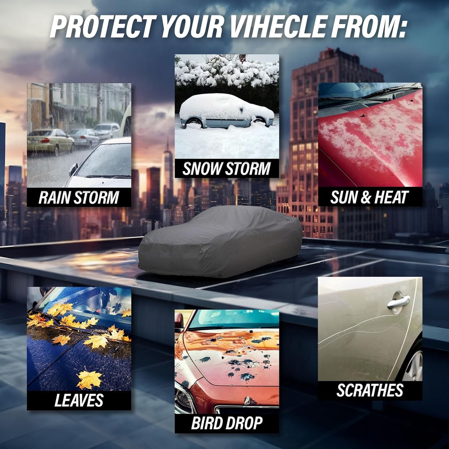 Supreme Full Car Cover – Semi Custom Fit | Dustproof, Windproof, UV Protection, Breathable & Durable All-Weather Protection | Fits Volkswagen Eurovan 1992-1997 Van Camper 3-Door