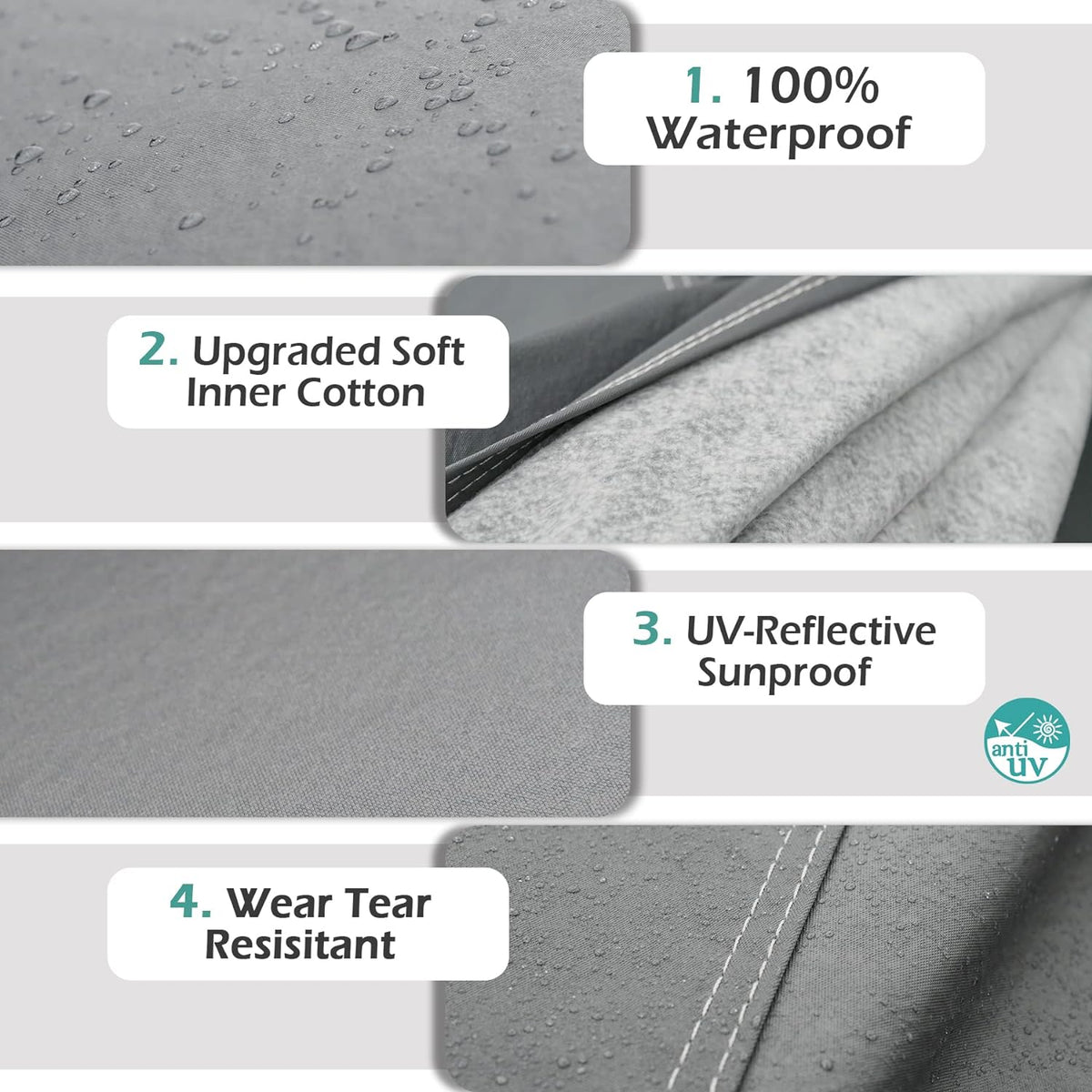 16 Layers Car Cover Waterproof All Weather, Heavy Duty Outdoor Car Cover Universal Fit Sedan Lexus ES350, Tesla Model S, Lincoln MKZ, Toyota Avalon, Jaguar XJ, Ford Taurus, BMW 740i etc.