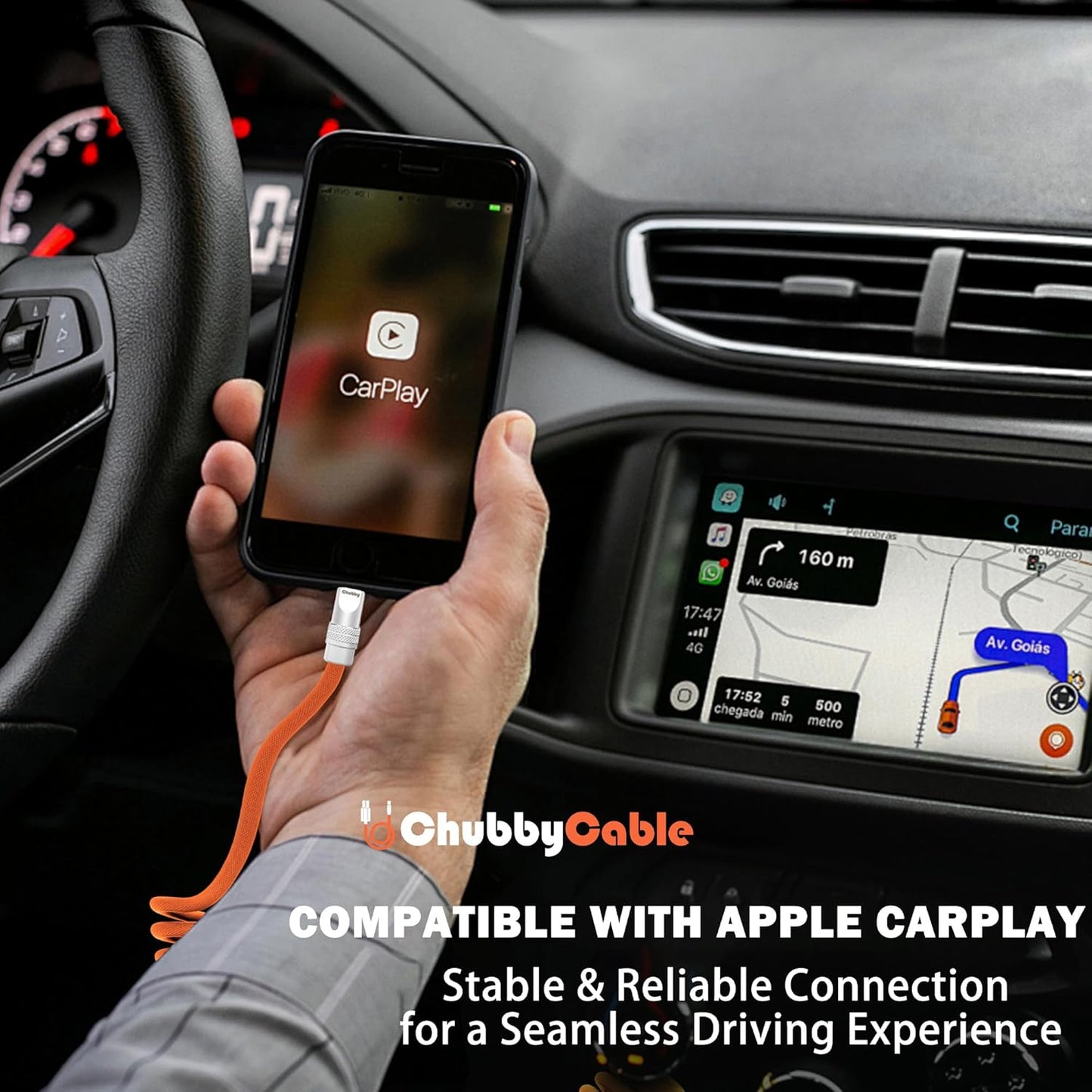 chubbycable Curly Chubby - Retractable Fast Charging Cable 240W Coiled Charger Cord for Car Durable USB-C Cable for Phones, Tablets and More, Red, USB-A to Type-C, 1.3FT-2.3FT
