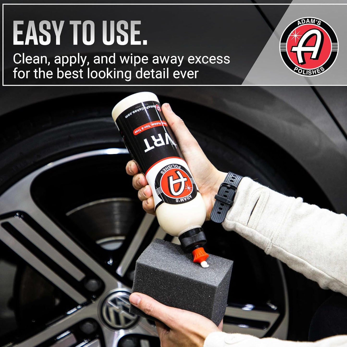 Adam's Polishes VRT Combo - Vinyl, Rubber and Plastic Non-Greasy Long Lasting Super Shine Dressing for Tires, Trim and More, Safe for Cars, Trucks, SUVs, RVs & More