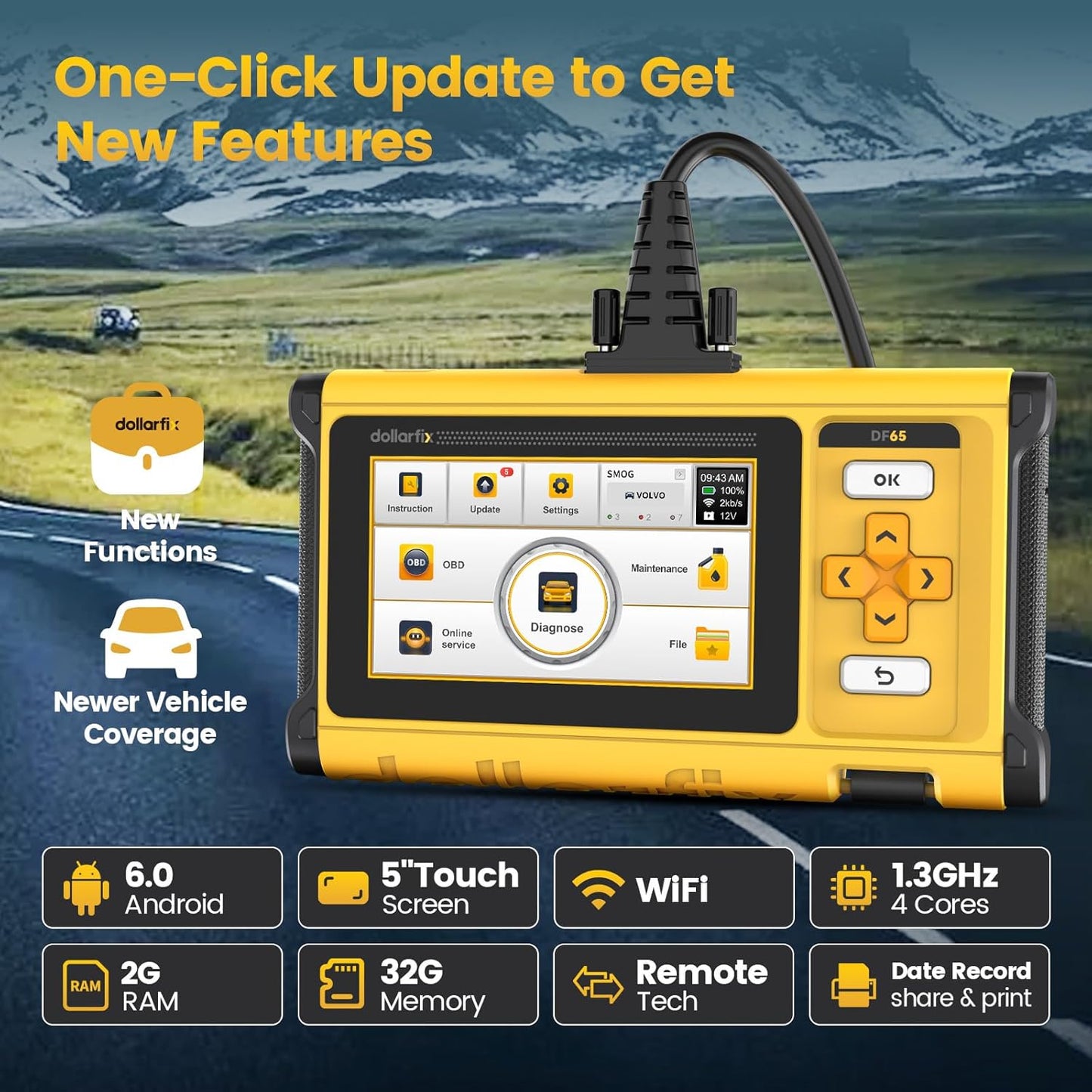 OBD2 Scanner Diagnostic Tool, ECM/TCM/ABS/SRS 4 System Deeply Scanner for Car, Support FCA SGW, BIDirectional Scan Tool Active Test with Oil/EPB/SAS/TPMS/ETS/NJEC 10 Resets, Lifetime Free Update