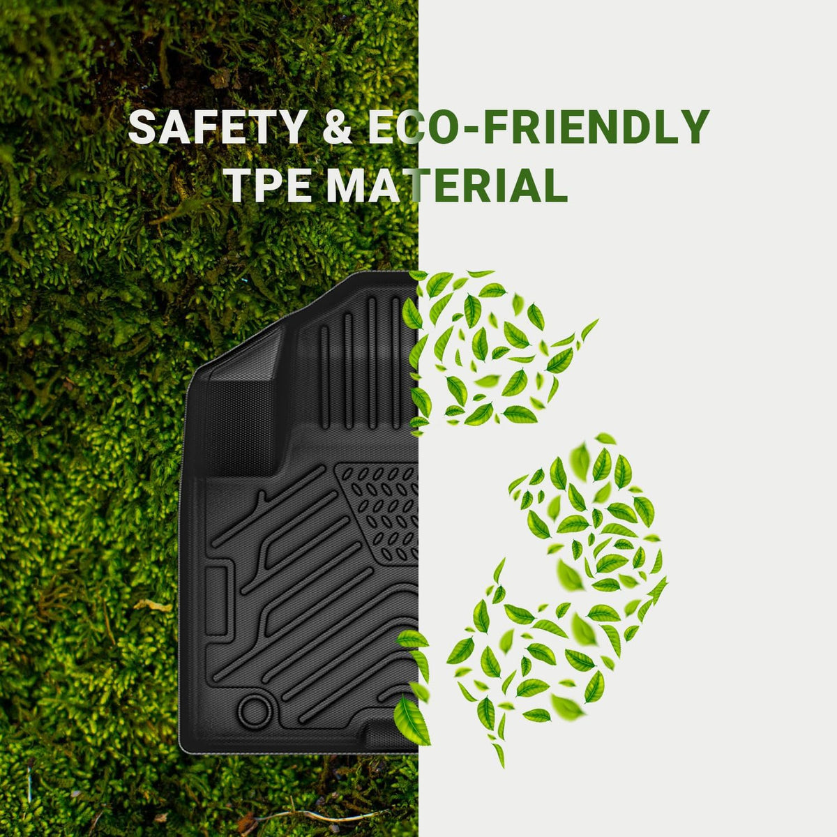 Floor Mats Set Fit for Mazda CX-5 2017-2021, Automotive 1st & 2nd Row Mats and Cargo Liner All Weather TPE Floor Liners and Trunk Mats Custom Anti-Slip Mats Car Mats Accessories, Black