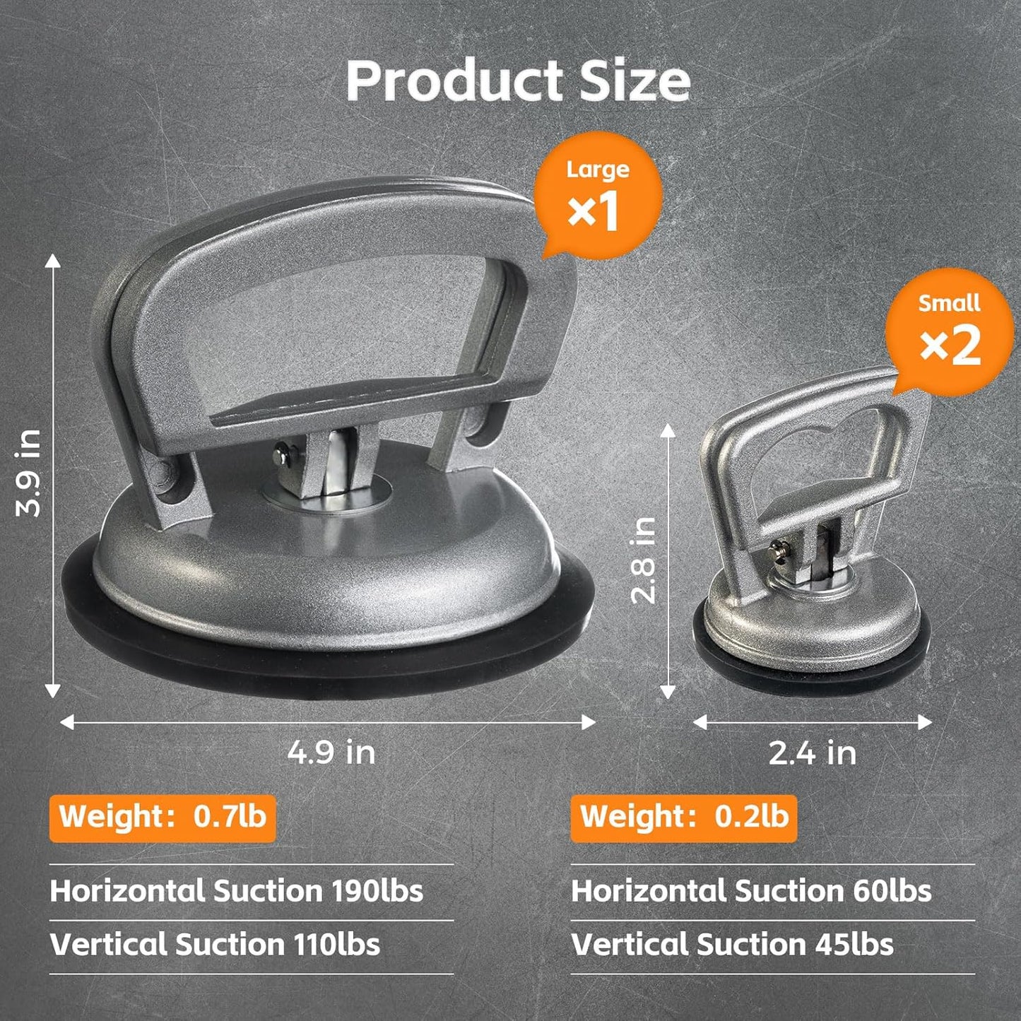 Car Dent Puller, Aluminum Dent Remover Tool for Car,3 Pack Dent Puller Kit, Paintless Dent Removal Kit, Powerful Body Repair Dent Removal Tools, Suction Cup for Car Dents, Glass, Screen