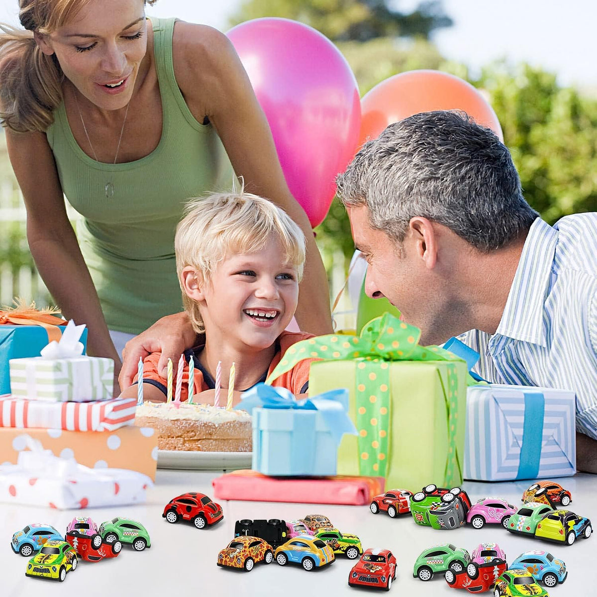 Vileafy 30 Pull Back Cars for Kids – Bulk Mini Cars Treasure Box Toys for Classroom, Goodie Bag Stuffers, Carnival Prizes, Party Favors for Kids 3-5
