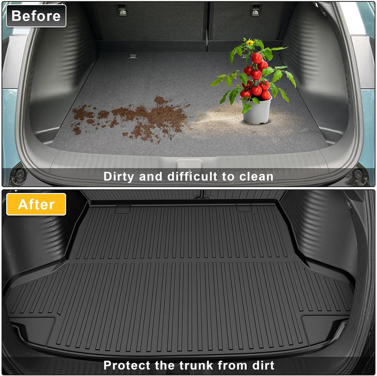 2025 HRV Cargo Liner & Backrest Mat Fit for Honda HR-V HRV 2023 2024 2025 2026 & Acura ADX 2025: All Weather Protection Cargo Mat with 2nd Row Back Seat Protector - TPE Trunk Liner HRV Accessories