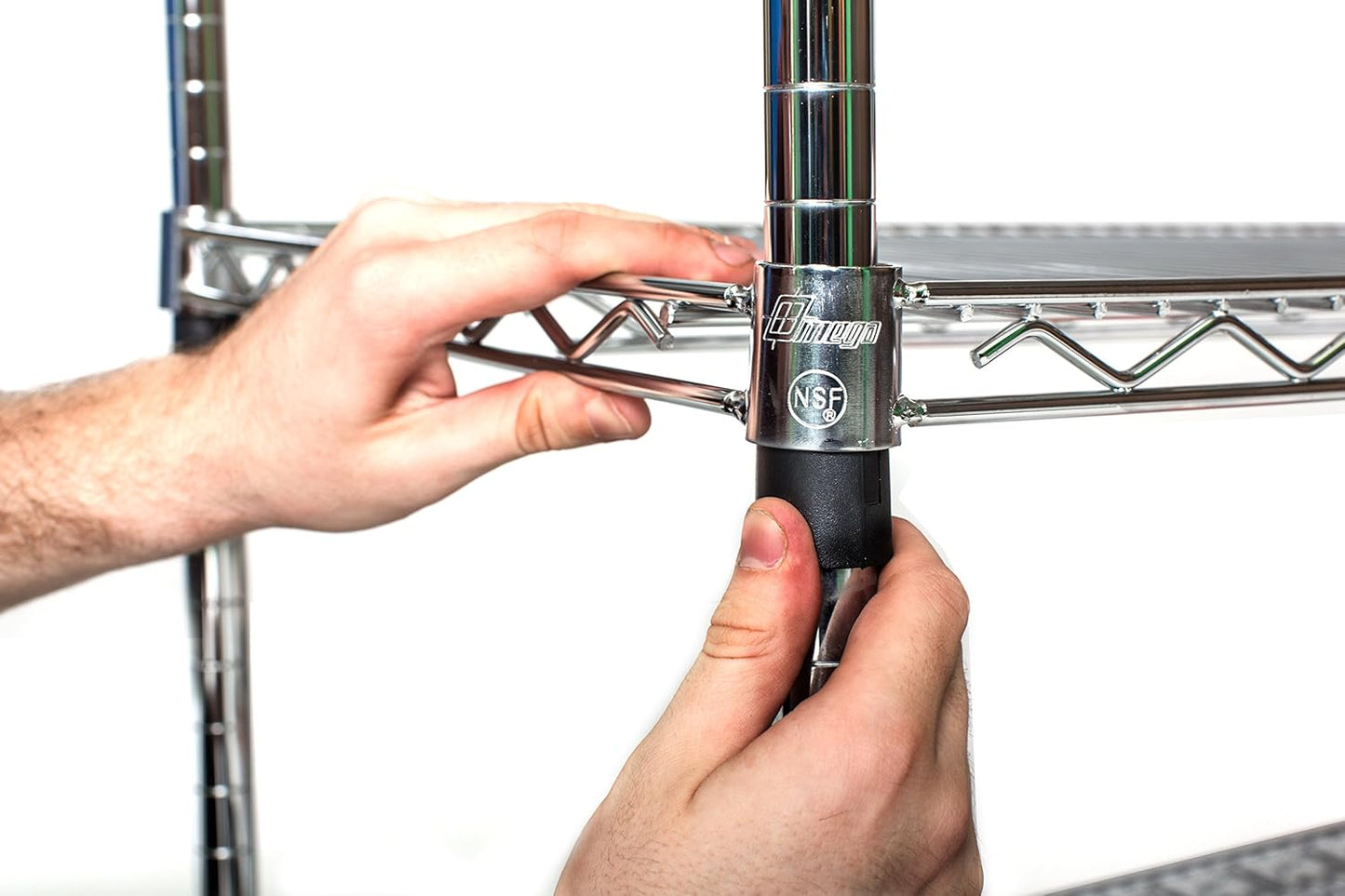 Omega 30" Deep x 42" Wide x 80" High 3 Tier Chrome Starter Shelving Unit