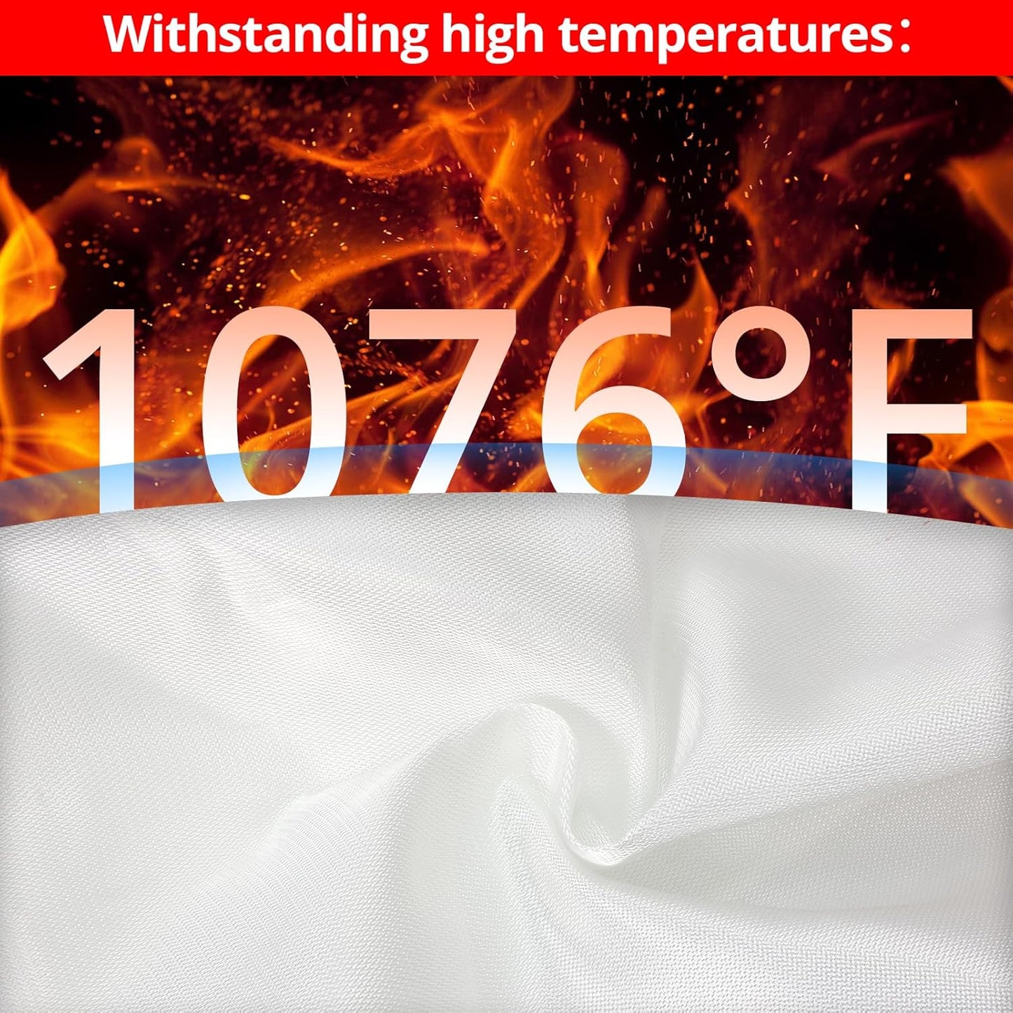 SecuCaptain Emergency Fire Blanket for Home - 47.2"x71" X-Large Flame Retardant Blankets with Fireproof Tabs for House Camping Kitchen Fire Protection Survival Safety