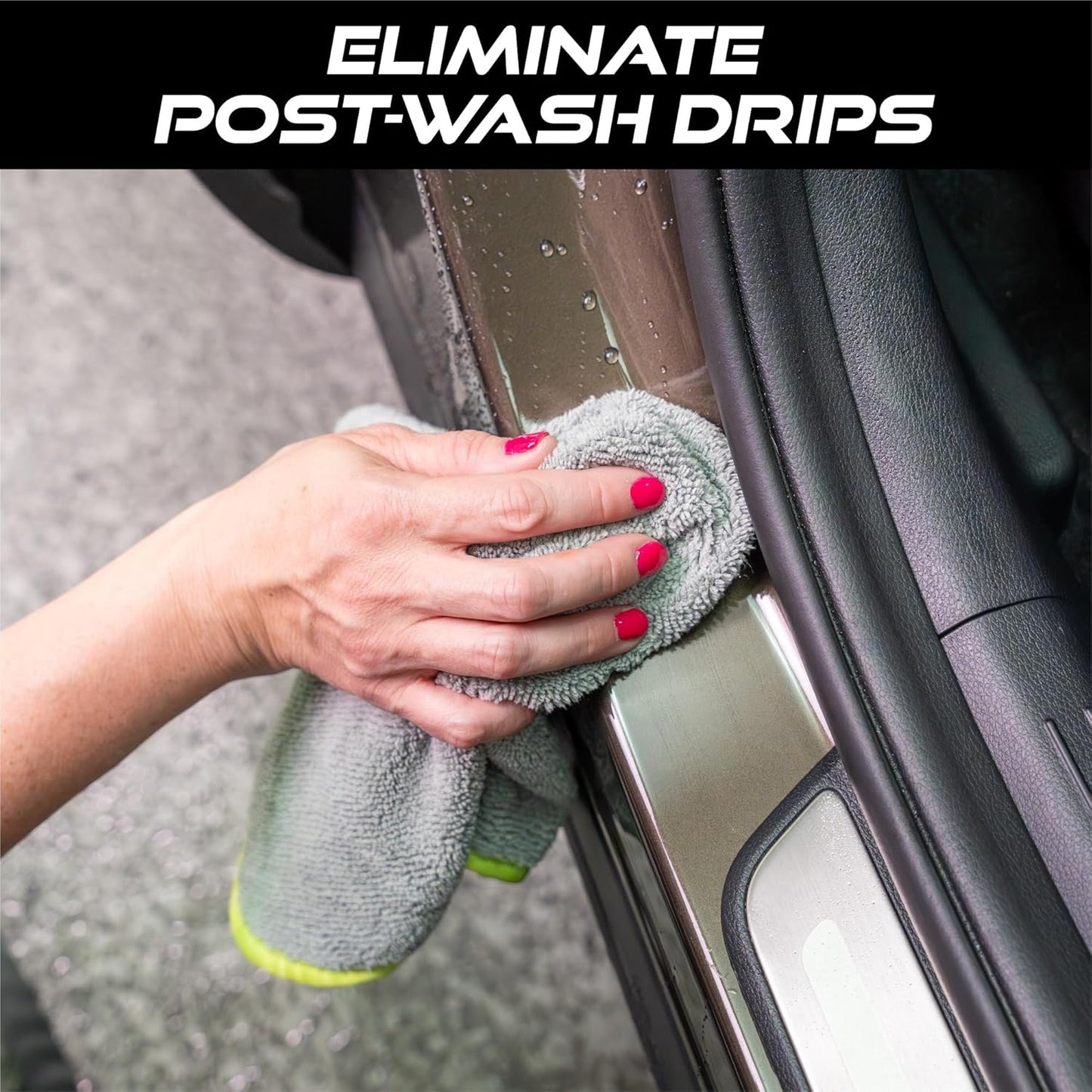 VIKING Utility Microfiber Towel for Car Interior and Exterior Use, Professional Towels for Detailing and Car Wash Kit, 350gsm, Grey, 16 Inch x 16 Inch, 8 Pack