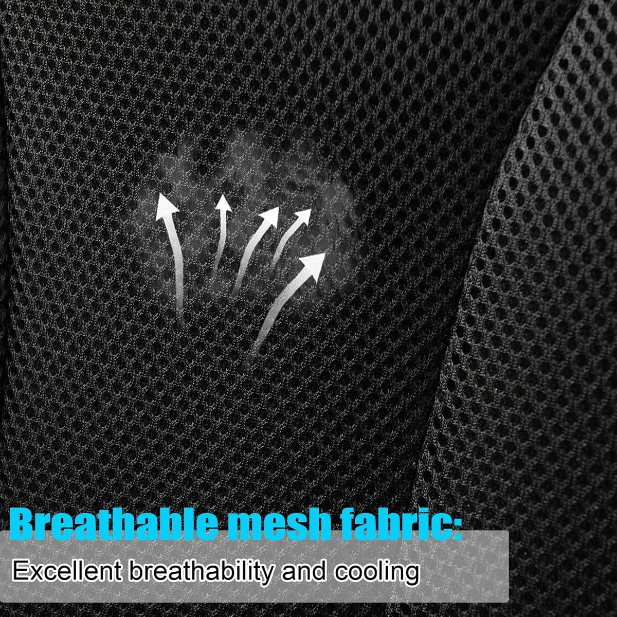 GIANT PANDA Fit Chevy Equinox Trax Malibu Blazer Trailblazer Traverse Tahoe Front Car Seat Cover, 3D Air Mesh Breathable Seat Protector, Gray（2-Pack