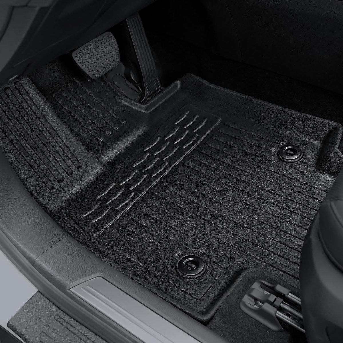 Floor Mats Set for 2023-2025 Lexus RX350/RX350H/RX500h(Not for RX450h & PHEV) Accessories, All Weather Floor Mats with Cargo Mat TPE - Includes Backrest Protectors & Door Sill Guards