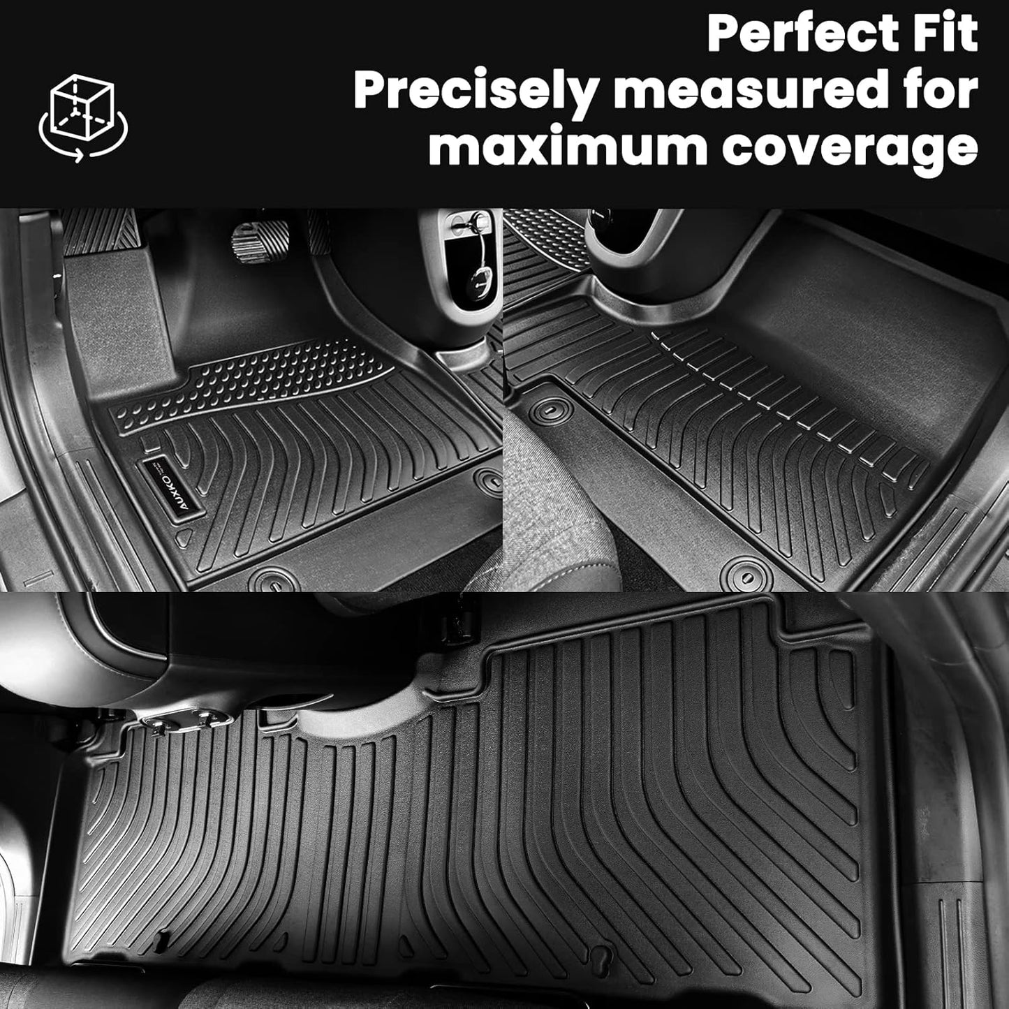 Auxko All Weather Cargo Liner Fit for Honda Civic Sedan(Not for Hatchback) 2022-2025 2026 TPE Rubber Liners Civic Accessories All Season Guard Odorless Anti-Slip Cargo Mat Black