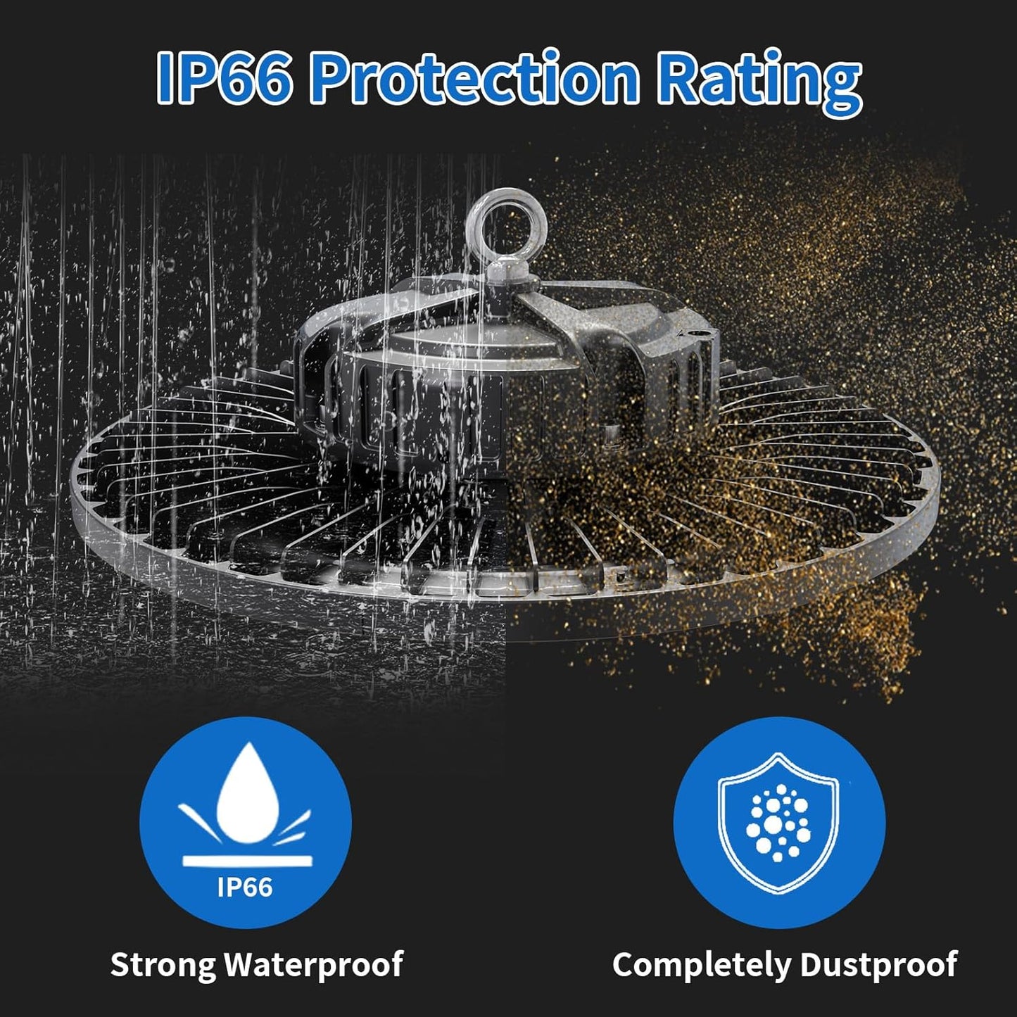 6 Pack UFO LED High Bay Light 200W, 29000 LM, 5000K with 5ft Power Cord, US Plug, Bright LED Shop Light for Basement Commercial Factory Garage Lighting, IP66 Waterproof, AC110-277V, ETL Listded