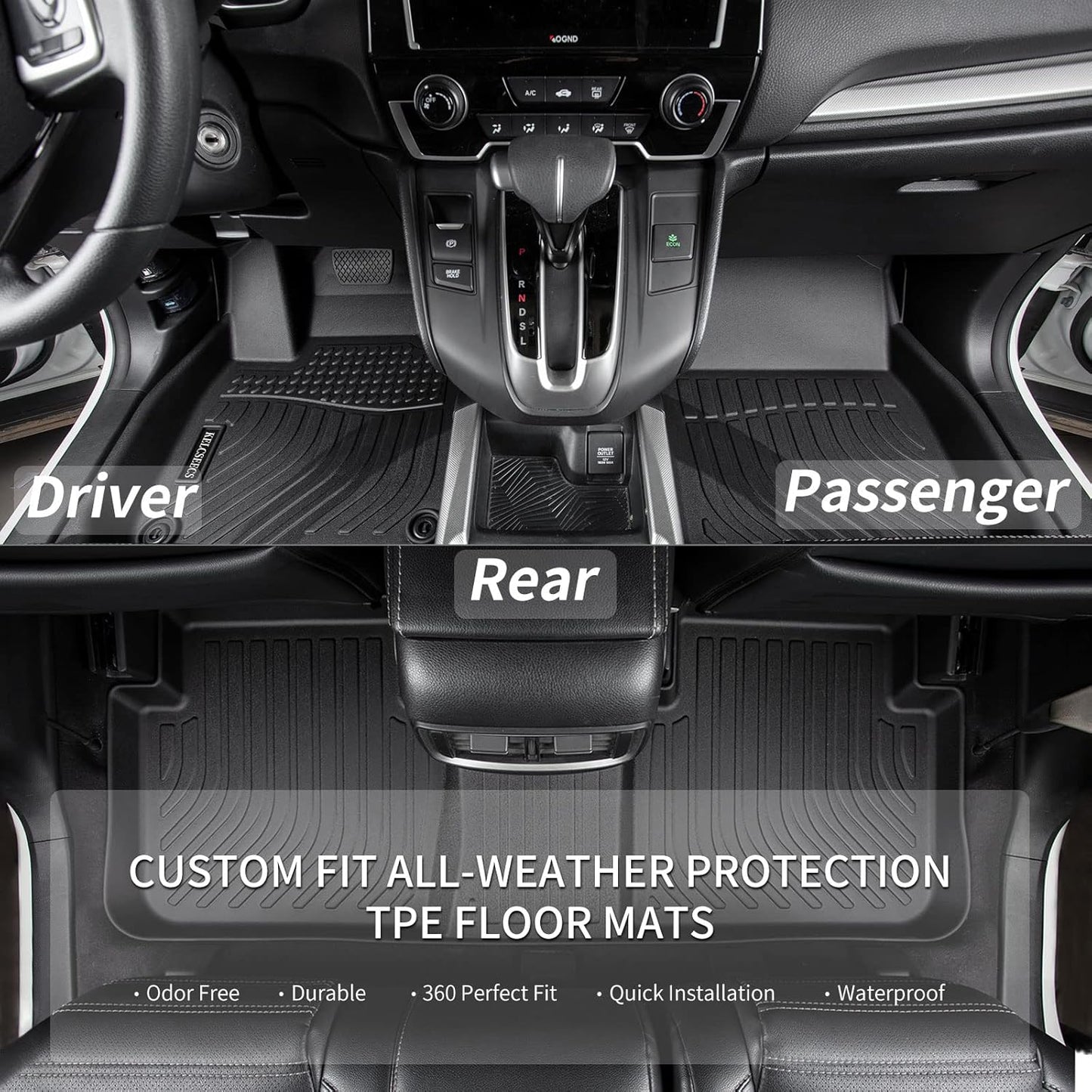 KELCSEECS Floor Mats & Cargo Liner Custom for Benz GLC 300 350e 43 AMG 2025 2024 2023 TPE Car Mats Floor Liners Automotive Trunk Mat GLC All Weather Trunk Liner Black