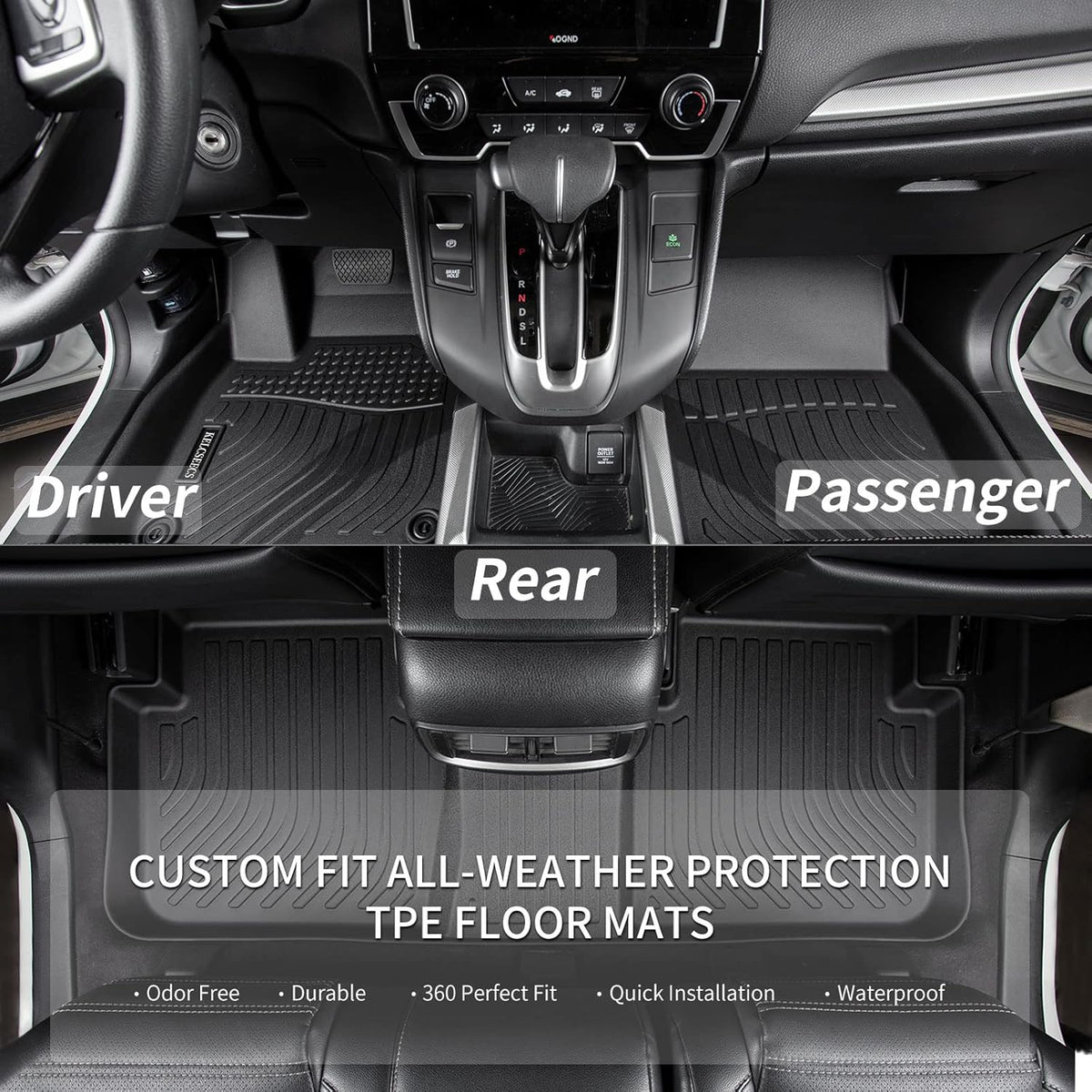 KELCSEECS® Floor Mats & Cargo Liner Custom for Hyundai Elantra & Elantra N 2021-2025,All Weather Protection TPE Floor Liners Front& Rear Row Full Set Elantra Accessories Black
