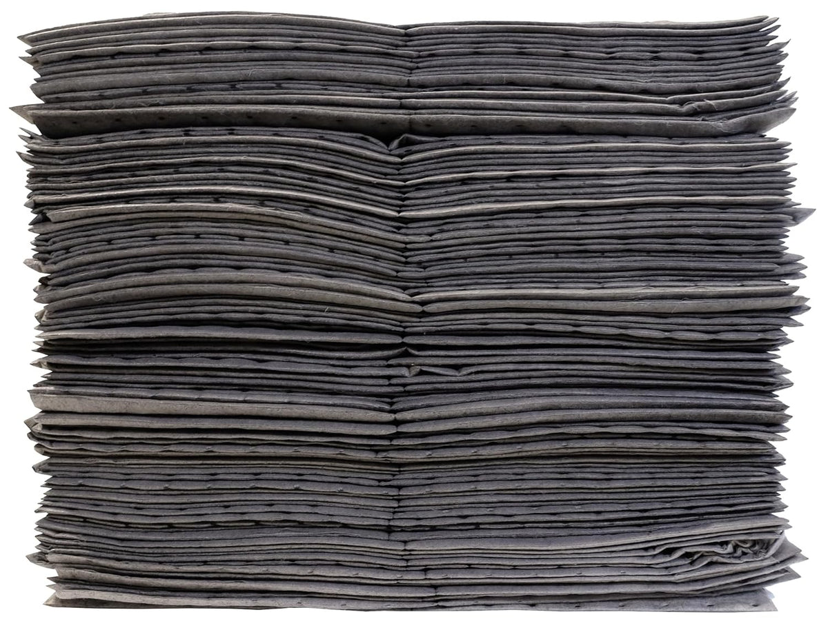 Oil-Dri L90902 15" W x 19" L Universal Heavy Weight Bonded Perforated Pads (100 Mats/Box)