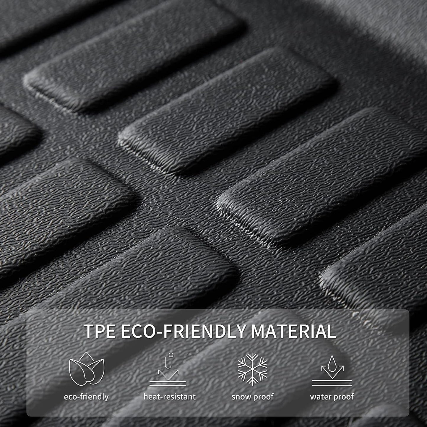 KELCSEECS Floor Mats & Cargo Liner Custom for Kia K5 2021-2025 (FWD Only) & Hyundai Sonata 2020-2025 All Weather Protection TPE Floor Liners Front& Rear Row Full Set Accessories Black