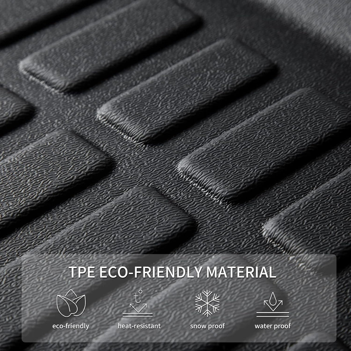 KELCSEECS® Floor Mats Custom for Honda Ridgeline 2025 2024 2023-2017 All Weather Protection TPE Duty Non-Slip Automotive Floor Liners Fits Front & 2nd Row Full Set Accessories, Black