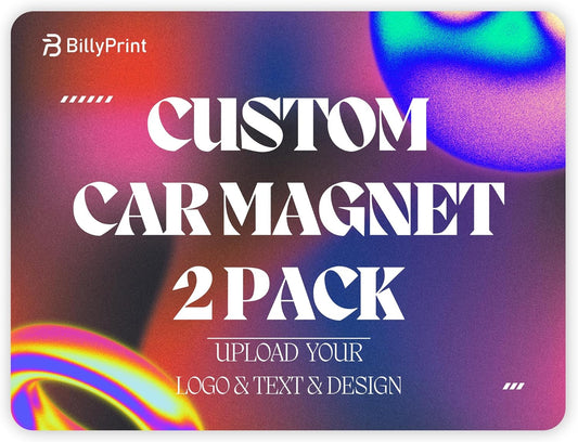 Custom Magnetic Bumper Stickers 2 Pack | Personalized Logo, Text, and Image Reflective Magnetic Signs for Vehicles | Effective Advertising Signs | Various Size | Weather-Resistant - 3x10in